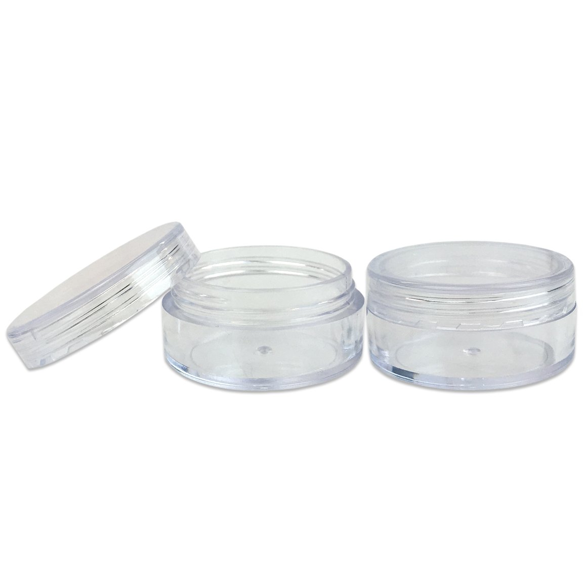 10-Pack Beauticom 10G/10ML Clear Round Plastic Jars with Screw Lids - BPA Free Cosmetic Containers for Makeup, Lotion, Cream & Eyeshadow Samples | Perfect for DIY Beauty Products, Travel Size Toiletries & Small Batch Creations