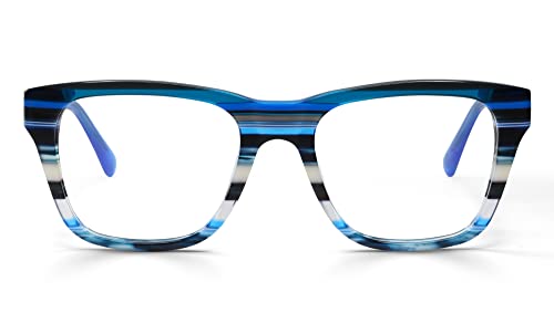 eyebobs Kvetcher Narrow Premium Unisex Reading Glasses for Men and Women | Square Frame Readers with Spring Hinges | Perfect for Reading, Computer Use & Office Work