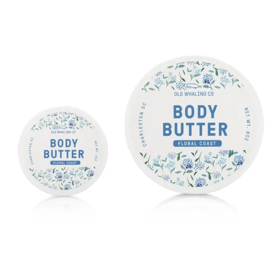 Old Whaling Floral Coast Mini Body Butter - Hydrating & Nourishing Hand Cream for Dry Skin - Perfect for Travel, Office & Daily Moisturizing