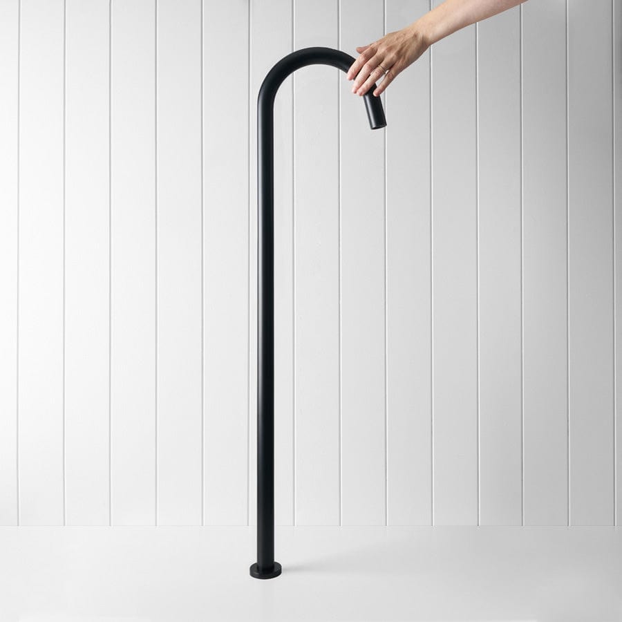 Freestanding Bath Spout Matte Black - Modern Waterfall Tub Faucet for Bathroom & Spa - Perfect for Freestanding Tubs, Luxury Showers & Relaxing Soaks