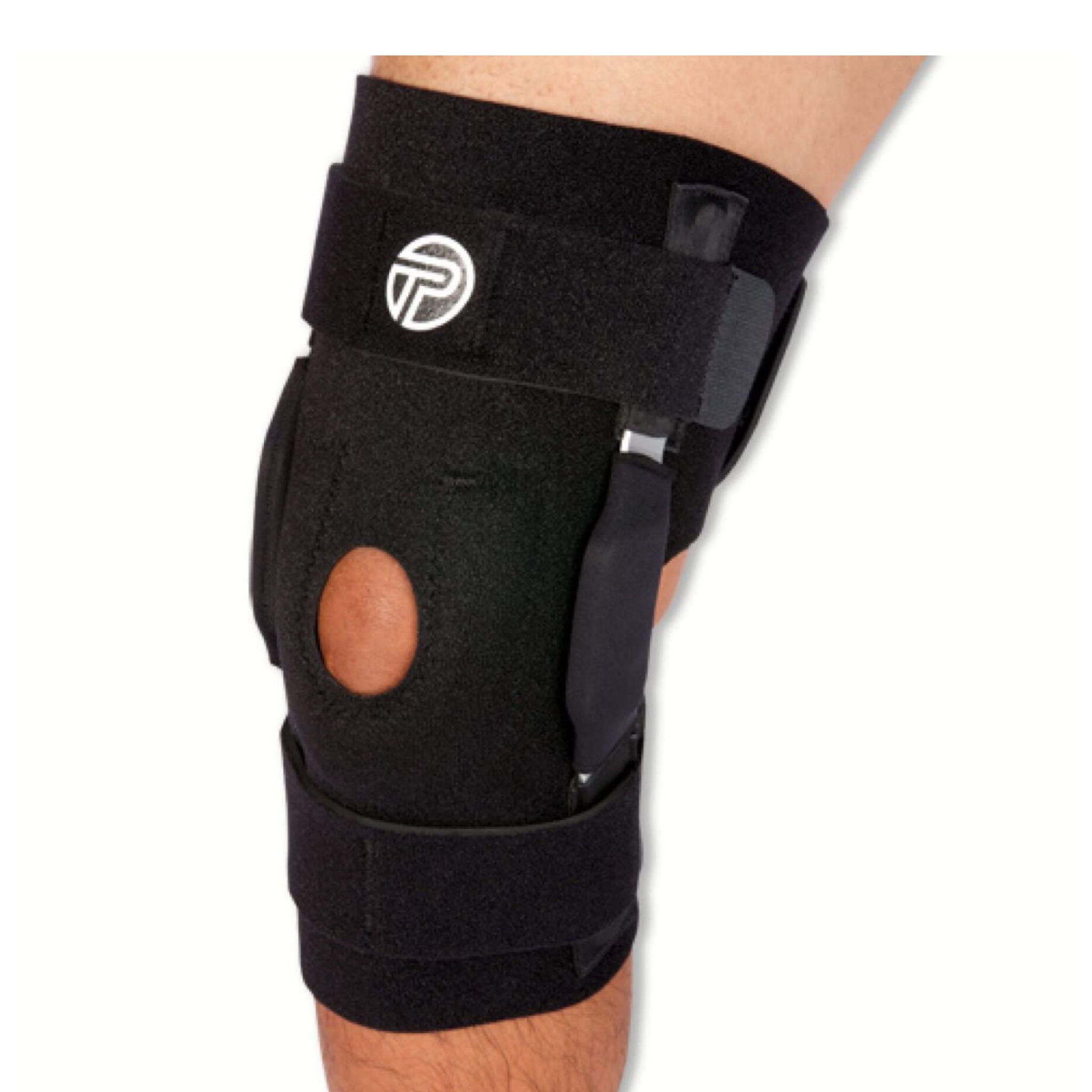 Pro Tec Hinged Knee Brace - Adjustable Support for Running, Basketball & Workout - Black - Relief for Joint Pain & Injury Recovery