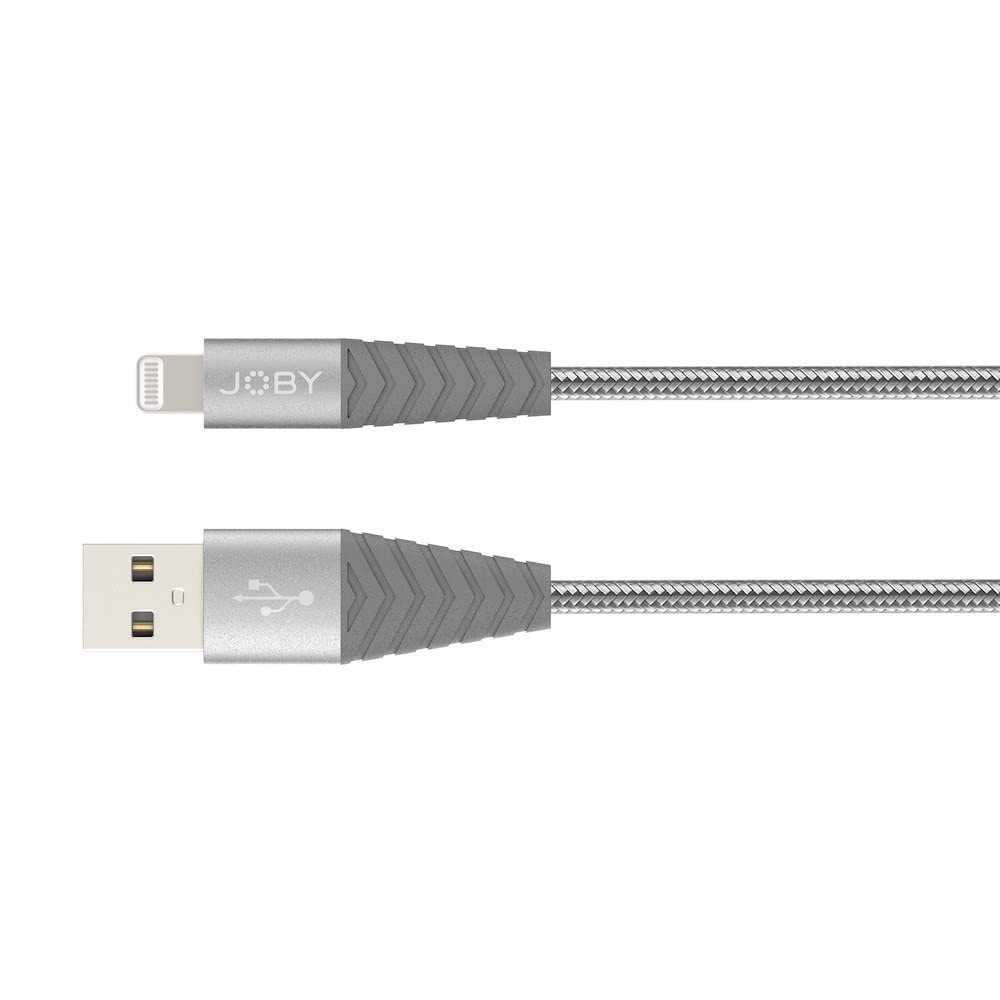 JOBY MFi Certified USB-A to Lightning Cable 3m (10ft) - Fast Charging & Sync Cable for iPhone, iPad, iPod - Space Gray - Perfect for Home, Office, Car & Travel Charging
