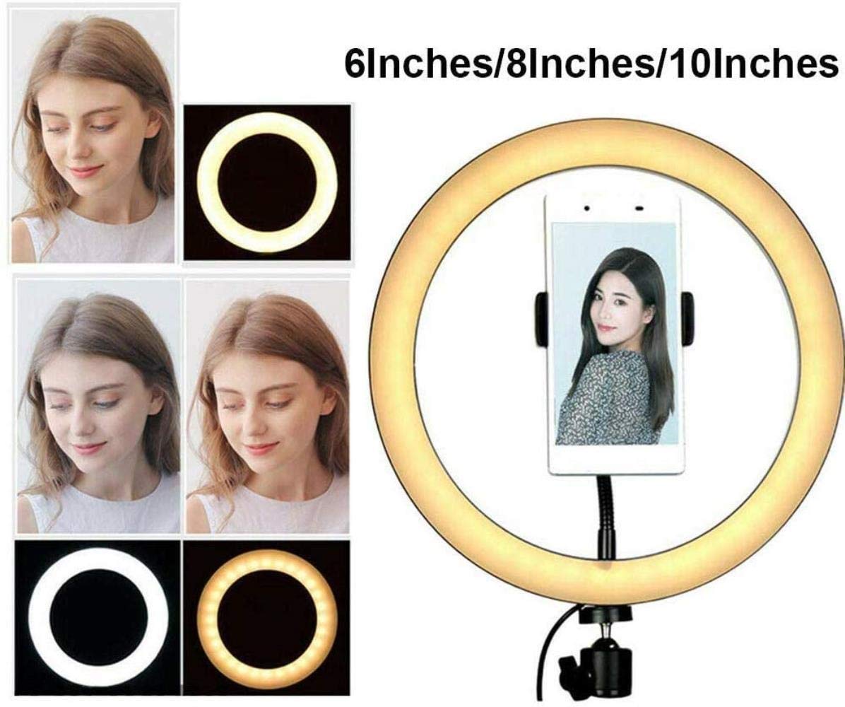 Professional 10-inch Ring Light with Tripod & Phone Holder for Beauty Makeup, Live Streaming, YouTube Videos, TikTok & Photography - Perfect for Content Creators & Vloggers