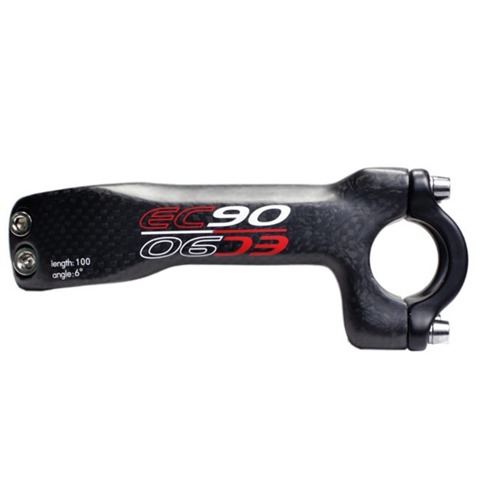 KBBKIC Carbon Fiber MTB Bike Stem - 31.8mm 6 Degree Short BMX Stem for Mountain Bikes, Road Bikes & BMX (90mm) | Lightweight & Durable for Trail Riding, Racing & Urban Commuting