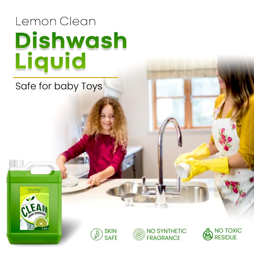 **Eco-Friendly Plant-Based Lemon Dishwashing Gel – Natural Disinfectant, Tough Grease Remover, Gentle on Hands, No White Residue – Ideal for Kitchen Utensils, Pots, Pans & Daily Dish Cleaning**