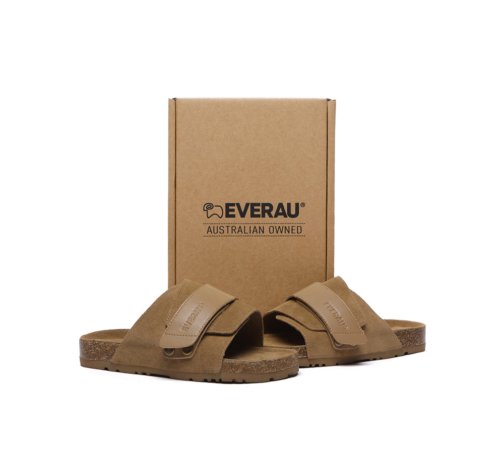 EVERAU® Adjustable Strap Slip-On Summer Sandals for Women & Men - Breathable Comfortable Slides for Beach, Pool, and Outdoor Walking