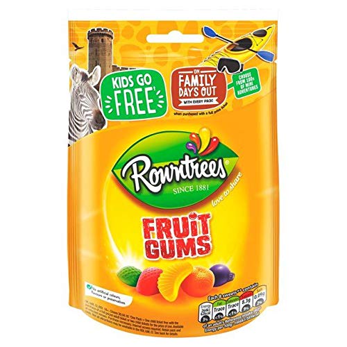 Rowntree's Fruit Gums - Chewy Candy Sweets in Sharing Size Bag 150g | Perfect for Parties, Movie Nights & Lunchbox Treats
