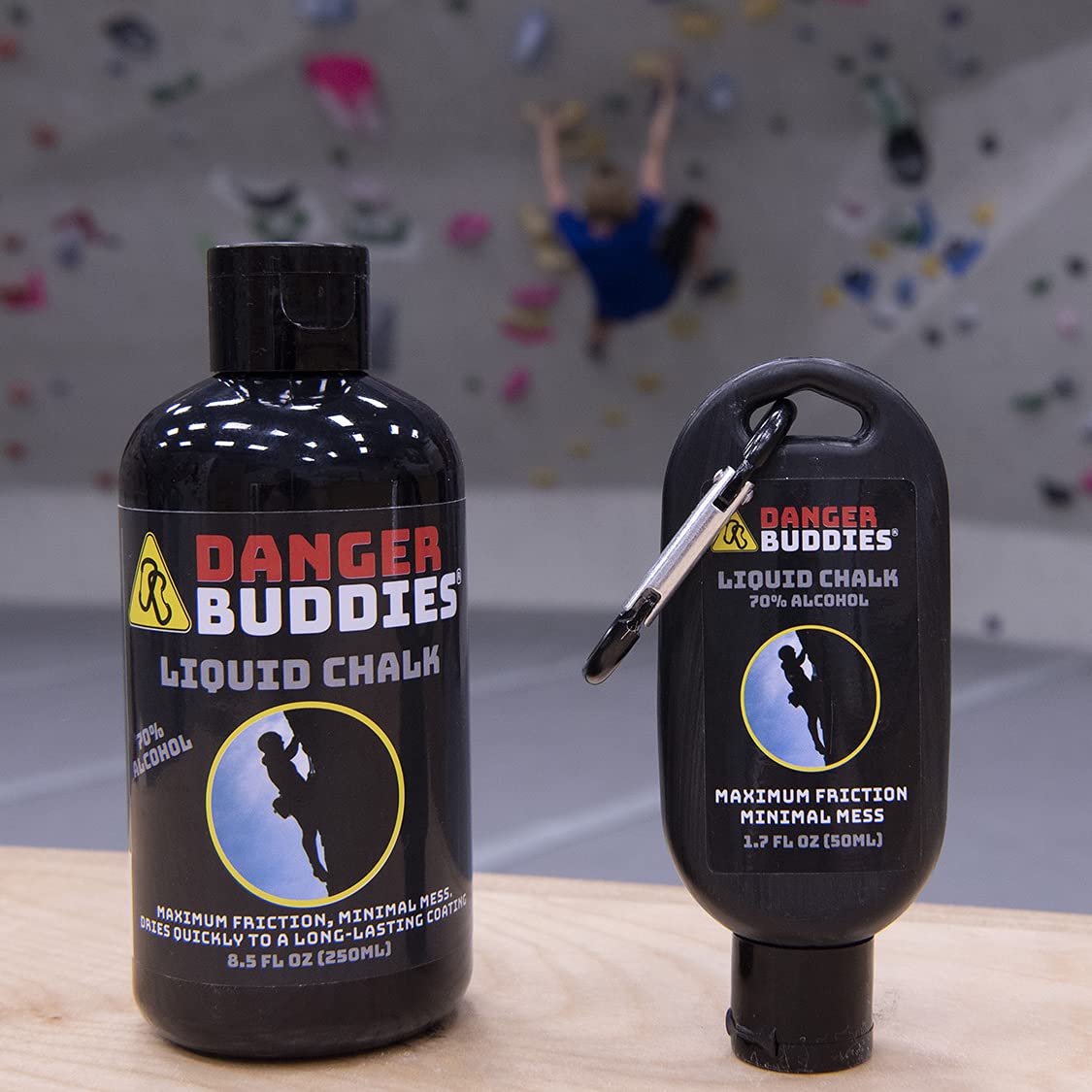 Danger Buddies Liquid Chalk for Rock Climbing, Weight Lifting & Gymnastics - Non-Slip Grip Enhancer for Sports Training, Workouts & Outdoor Activities