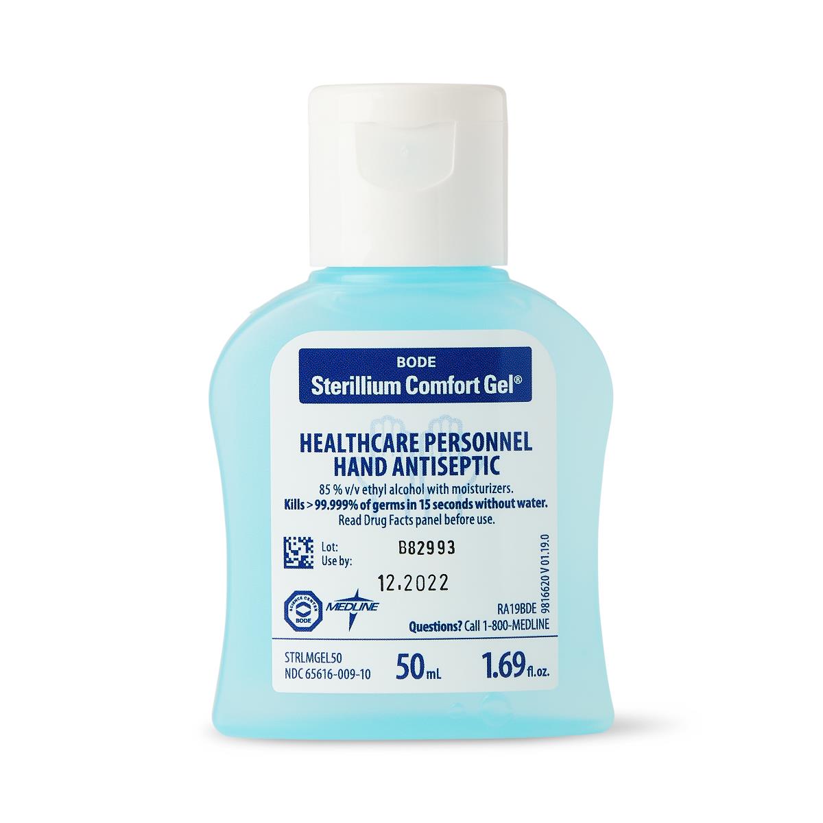 Sterillium Comfort Gel Hand Sanitizer - 50 mL Alcohol-Based Hand Disinfectant for Travel, Office & Home Use - Kills 99.9% Germs & Bacteria