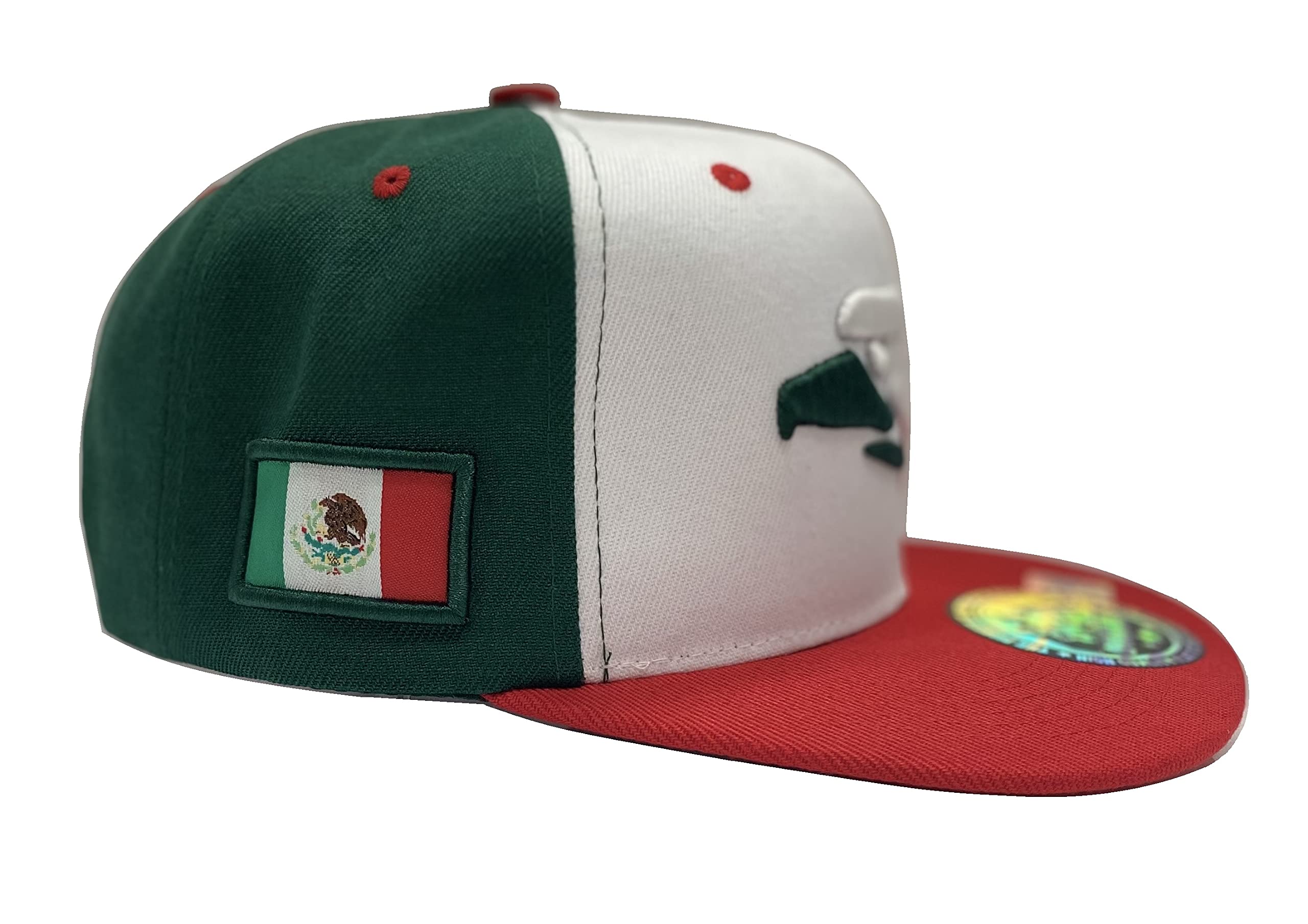 Authentic Mexican Baseball Cap - Hecho en Mexico Flat Bill Snapback Hat for Soccer & Football Fans - Perfect for Sports, Casual Wear & Outdoor Activities