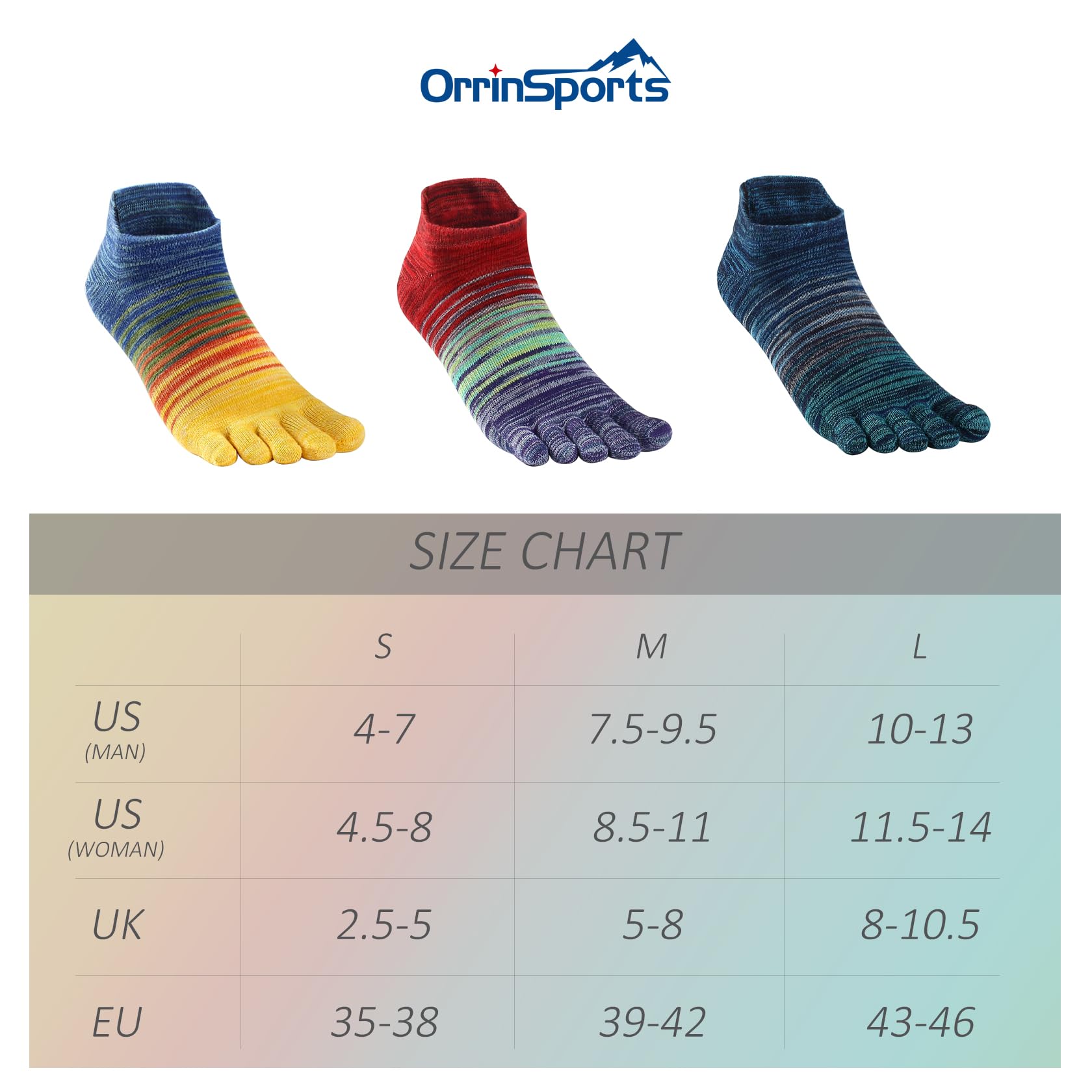 Breathable Cotton Five Toe Socks for Men & Women - Ankle & Crew Length Running Socks - Perfect for Yoga, Hiking, and Sports Activities