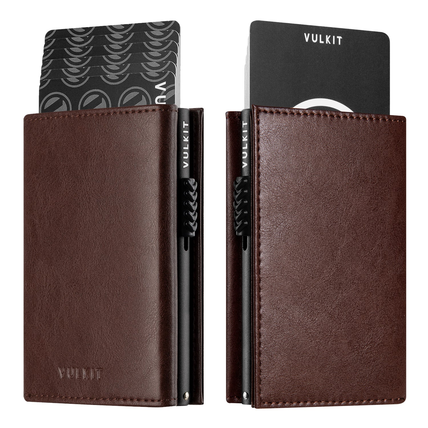 VC302 Side Slider Tri-Fold Wallet with Magnetic Strip Closure & Back Zipper Pocket - Slim RFID Blocking Leather Wallet for Men - Perfect for Business, Travel & Everyday Use