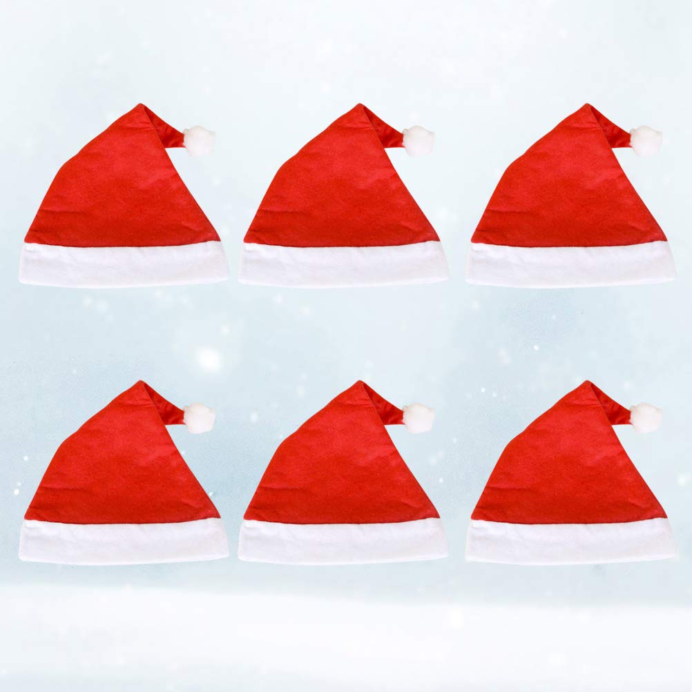 12 Pack Novelty Christmas Santa Hats for Kids - Long Red Santa Hat with White Fur Trim, Bulk Holiday Party Hats for Christmas Celebrations, School Plays, Family Gatherings & Festive Photo Shoots
