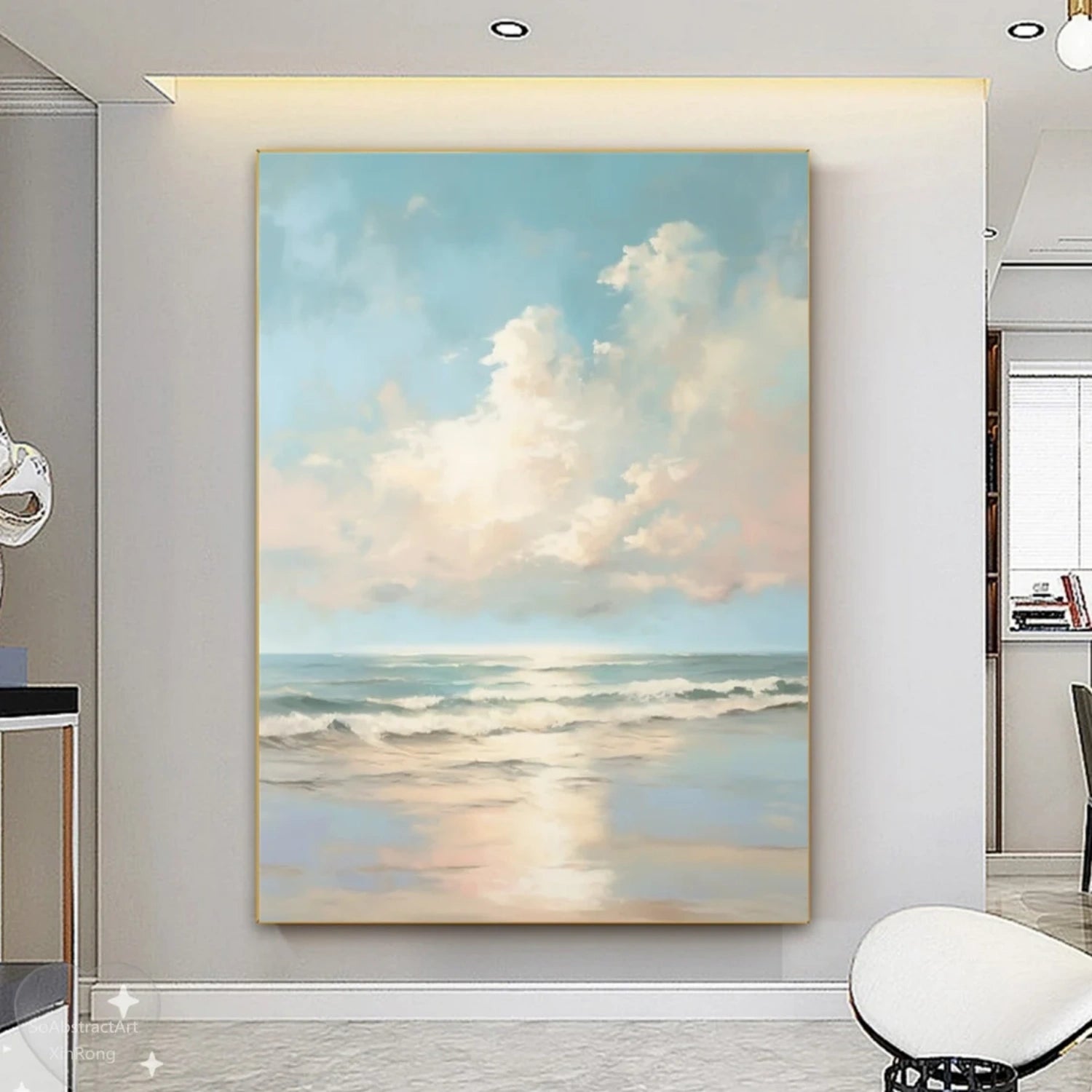 Ocean and Sky Painting #OS 233 - Stunning Coastal Wall Art for Living Room, Bedroom & Office Decor