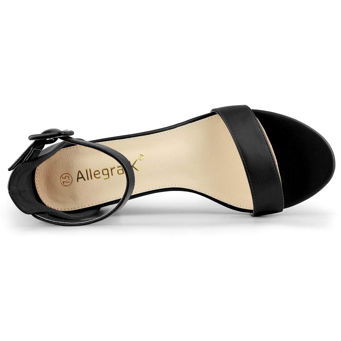 Allegra K Women's Block Low Heel Ankle Strap Sandals | Comfortable Casual & Dressy Summer Shoes for Beach, Wedding, and Office Wear