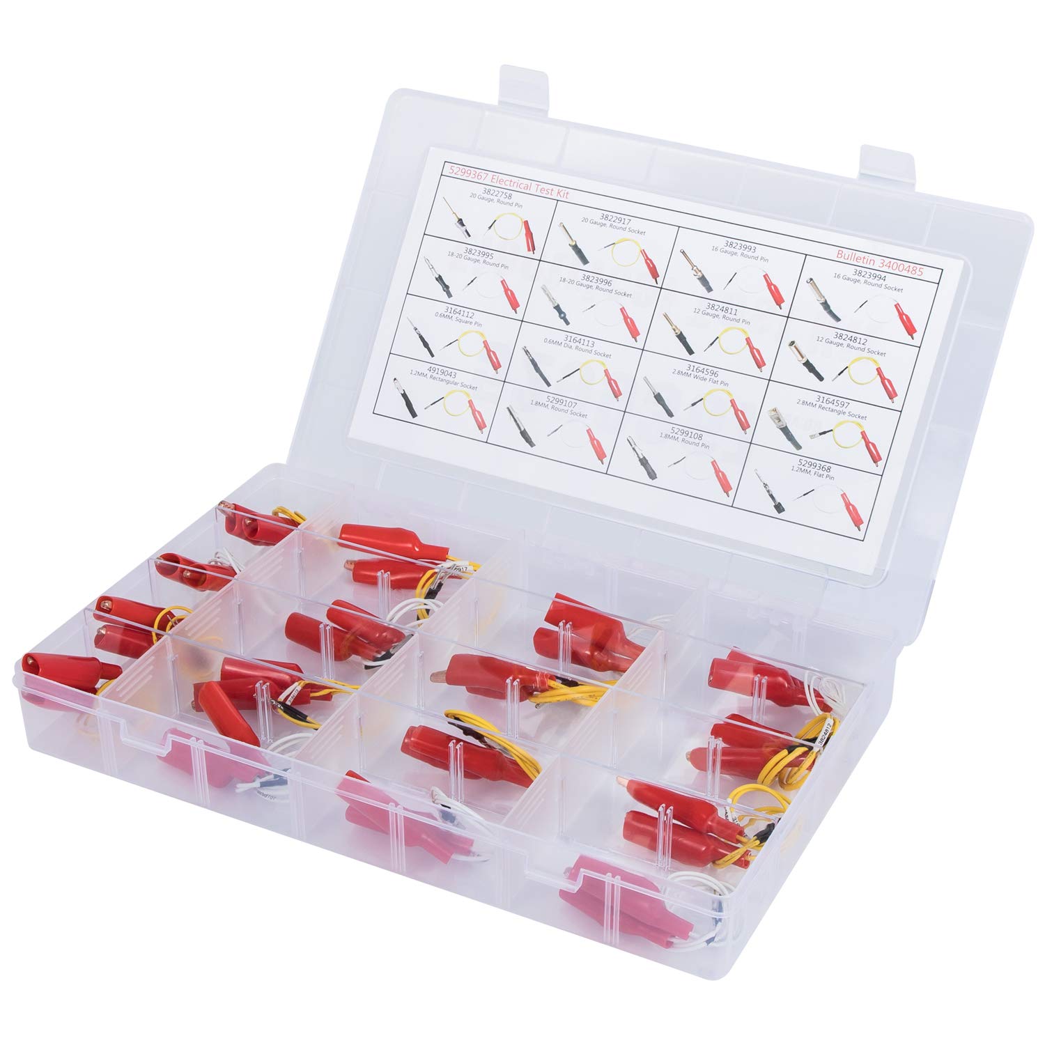 16-Piece Electrical Test Lead Kit with Terminals - Compatible with Cummins Circuit Connector (5299367) - Ideal for Automotive Diagnostics & Electrical Repairs