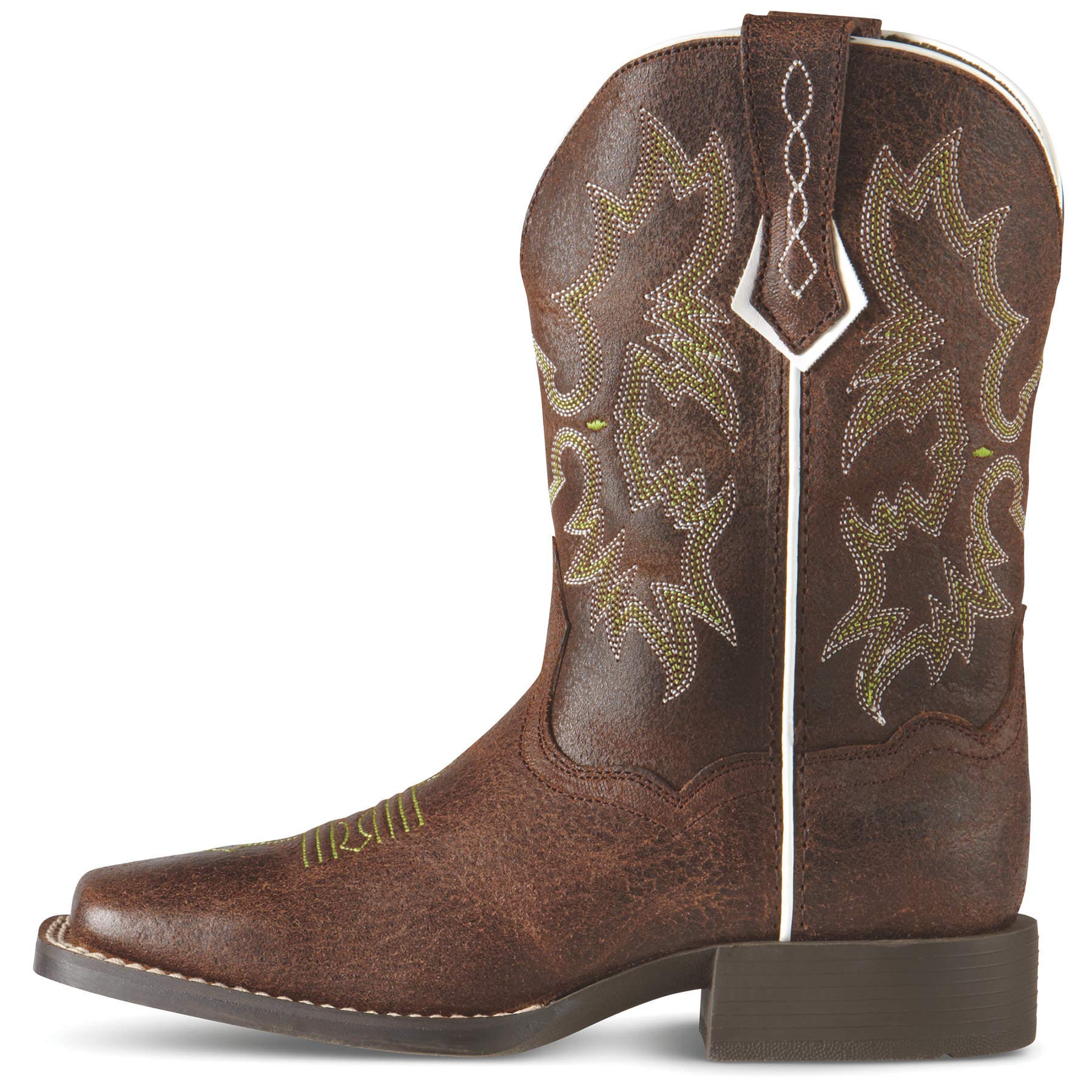 ARIAT Kids' Tombstone Western Boots - Durable Leather Cowboy Boots for Boys & Girls - Perfect for Rodeo, Horse Riding & Western Fashion