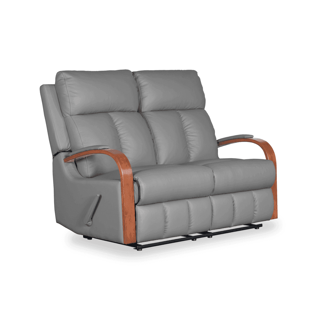 Leesa Genuine Leather Recliner Sofa - Premium Comfort Living Room Chair with Adjustable Backrest and Footrest - Perfect for Home Theater, Gaming, and Relaxation
