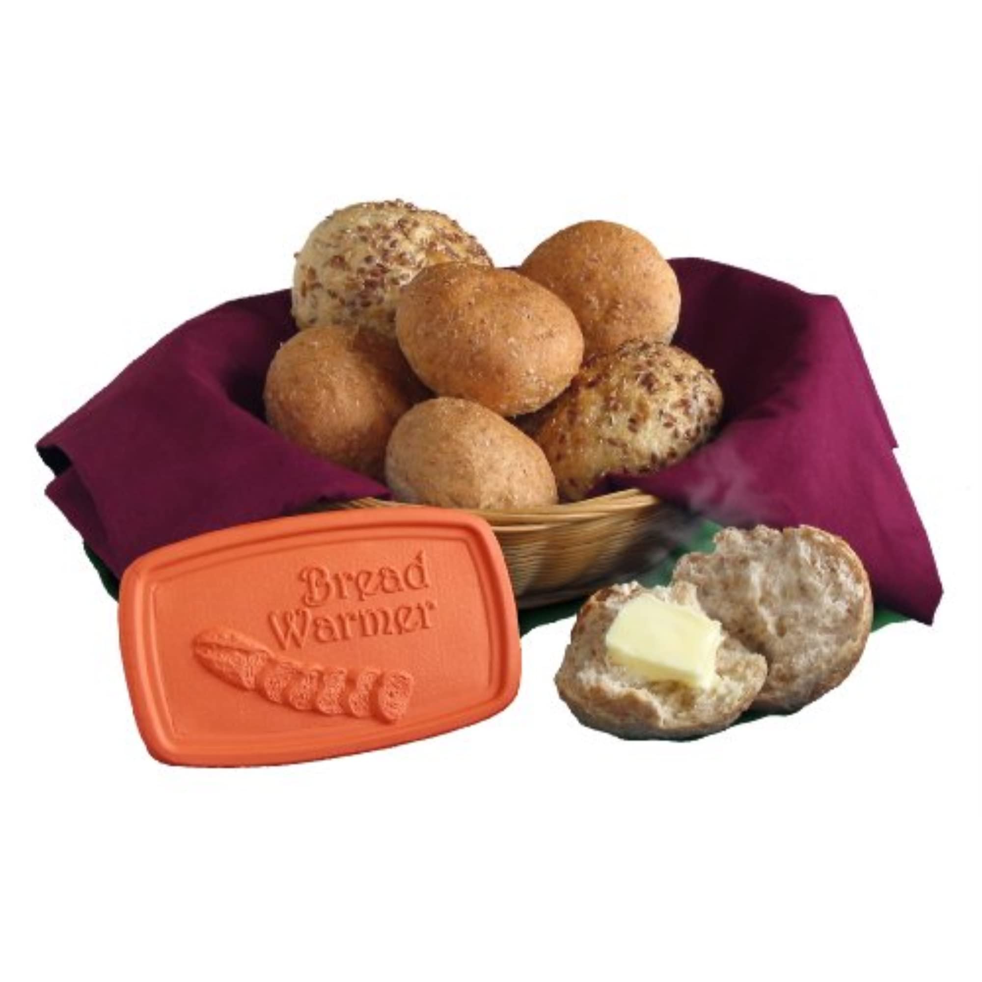 5 x 3 Inch Terra Cotta Bread Warmer Tile - Perfect for Keeping Bread Warm at Dinner Table, Kitchen Counter & Outdoor Picnics
