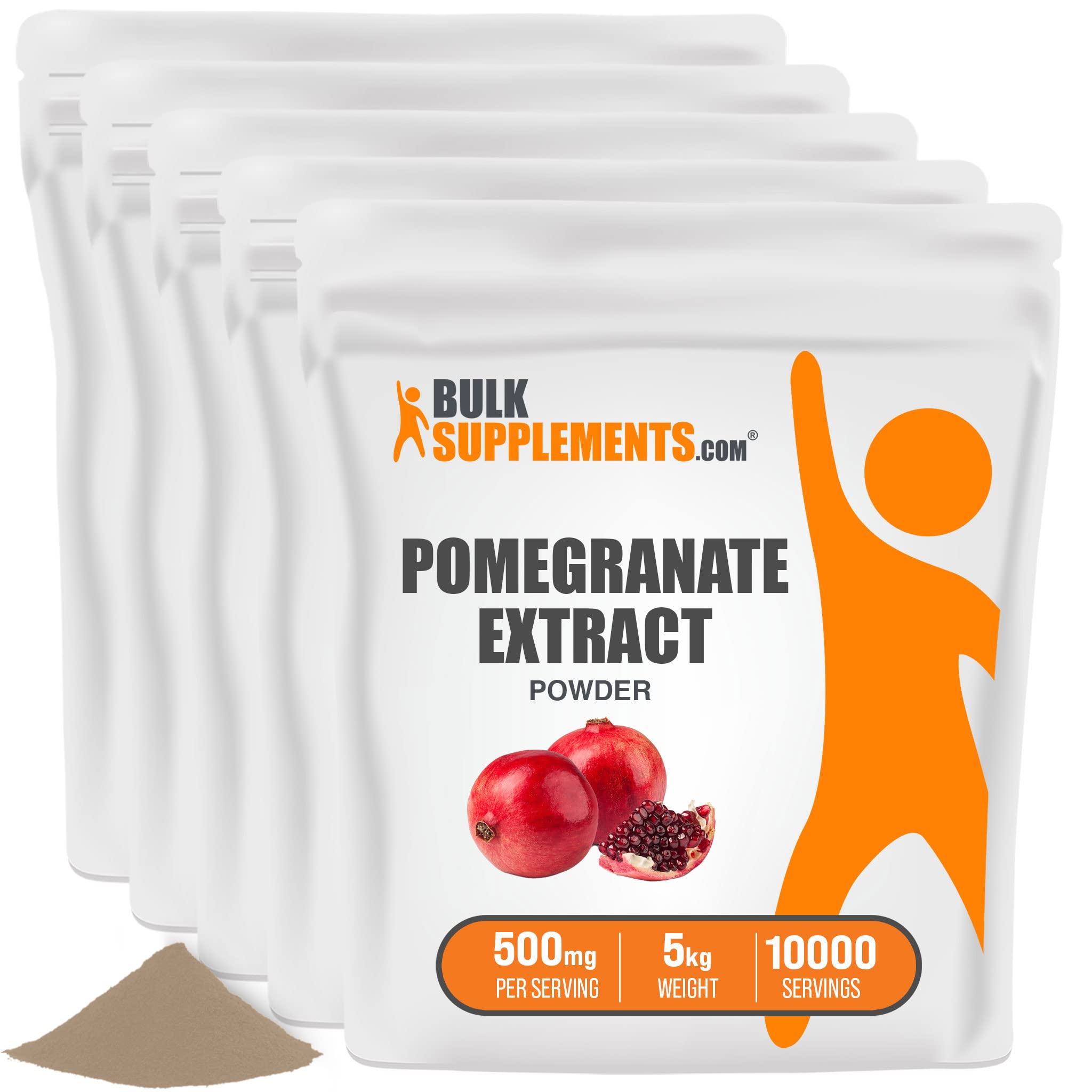 BulkSupplements.com Pomegranate Extract Powder 500mg per Serving - Immune Support & Antioxidant Supplement with Polyphenols (5kg/11lbs) - Ideal for Smoothies, Baking & Daily Wellness
