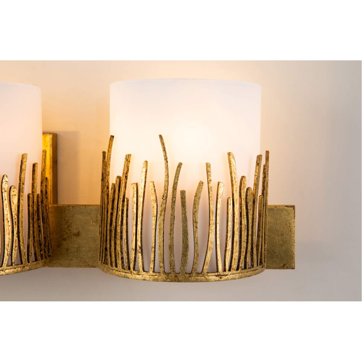 Lucas & McKearn 3-Light Gold Bathroom Vanity Lighting Fixture - Modern Sawgrass Design for Bathroom Mirror, Powder Room & Dressing Area