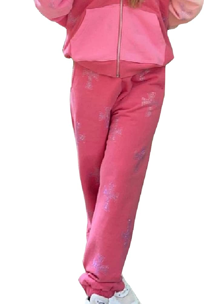Y2K Women's Graphic Print Baggy Jogger Sweatpants with Pockets - Oversized Lounge Pants for Casual Wear, Street Style & Home Comfort