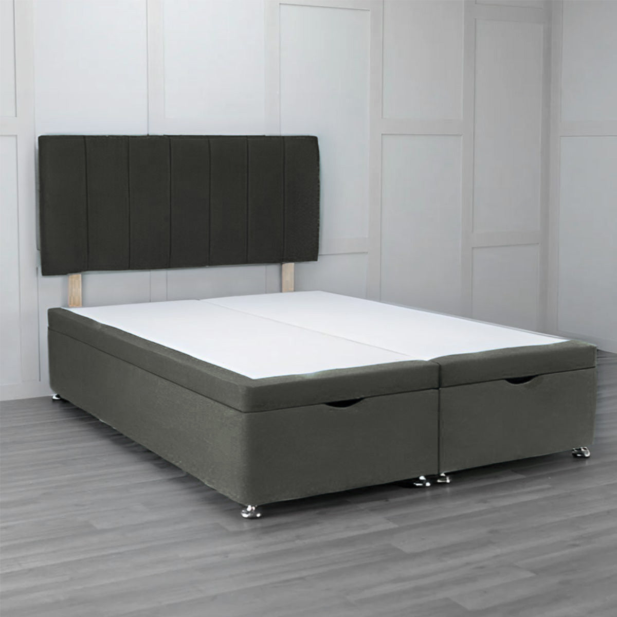 Front Opening Ottoman Bed Base with Storage - Space Saving Bed Frame for Small Rooms & Apartments | Perfect for Extra Storage & Guest Beds