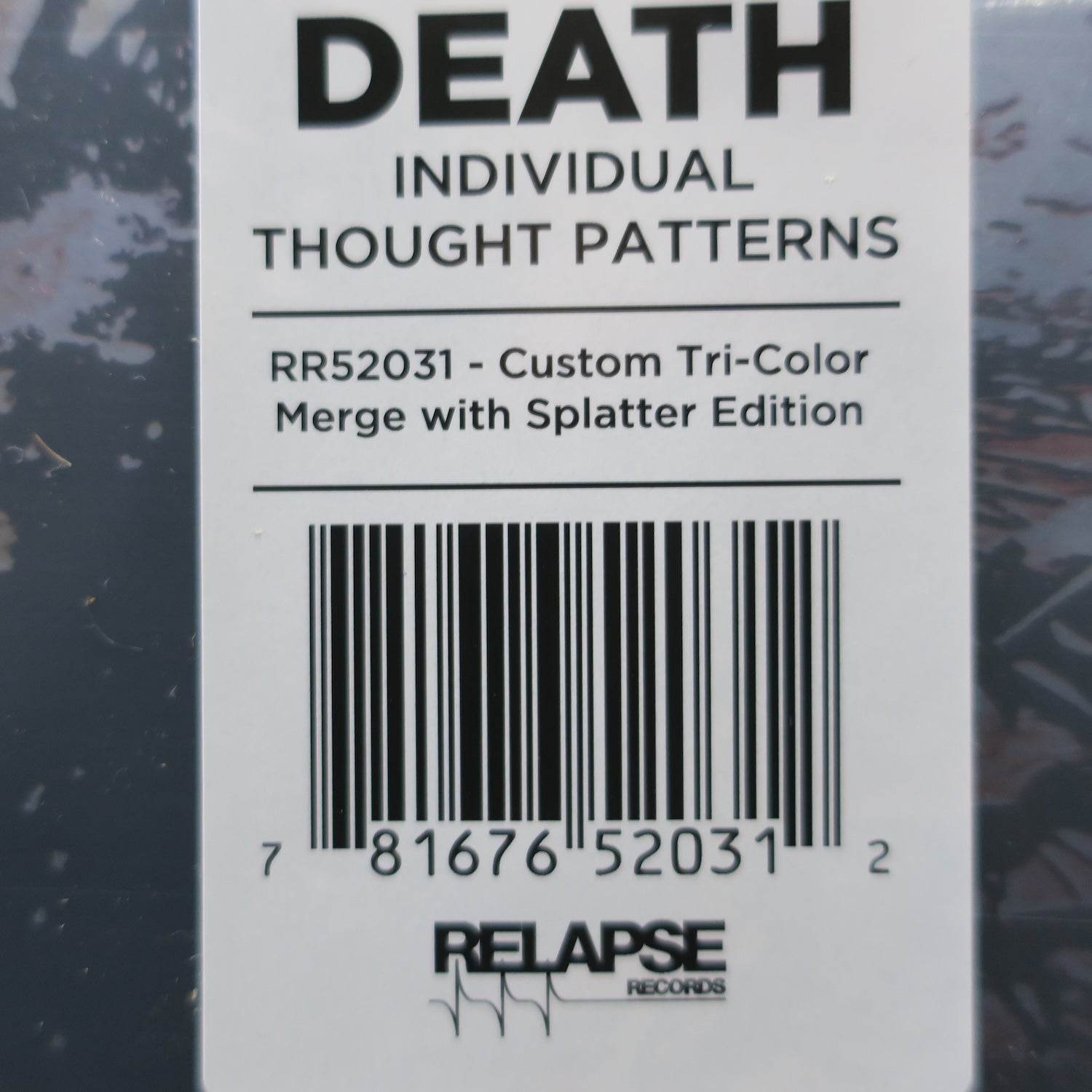 DEATH 'Individual Thought Patterns' Limited Edition Merge/Splatter Vinyl LP | Heavy Metal Music Collectible | Perfect for Vinyl Enthusiasts & Metal Fans