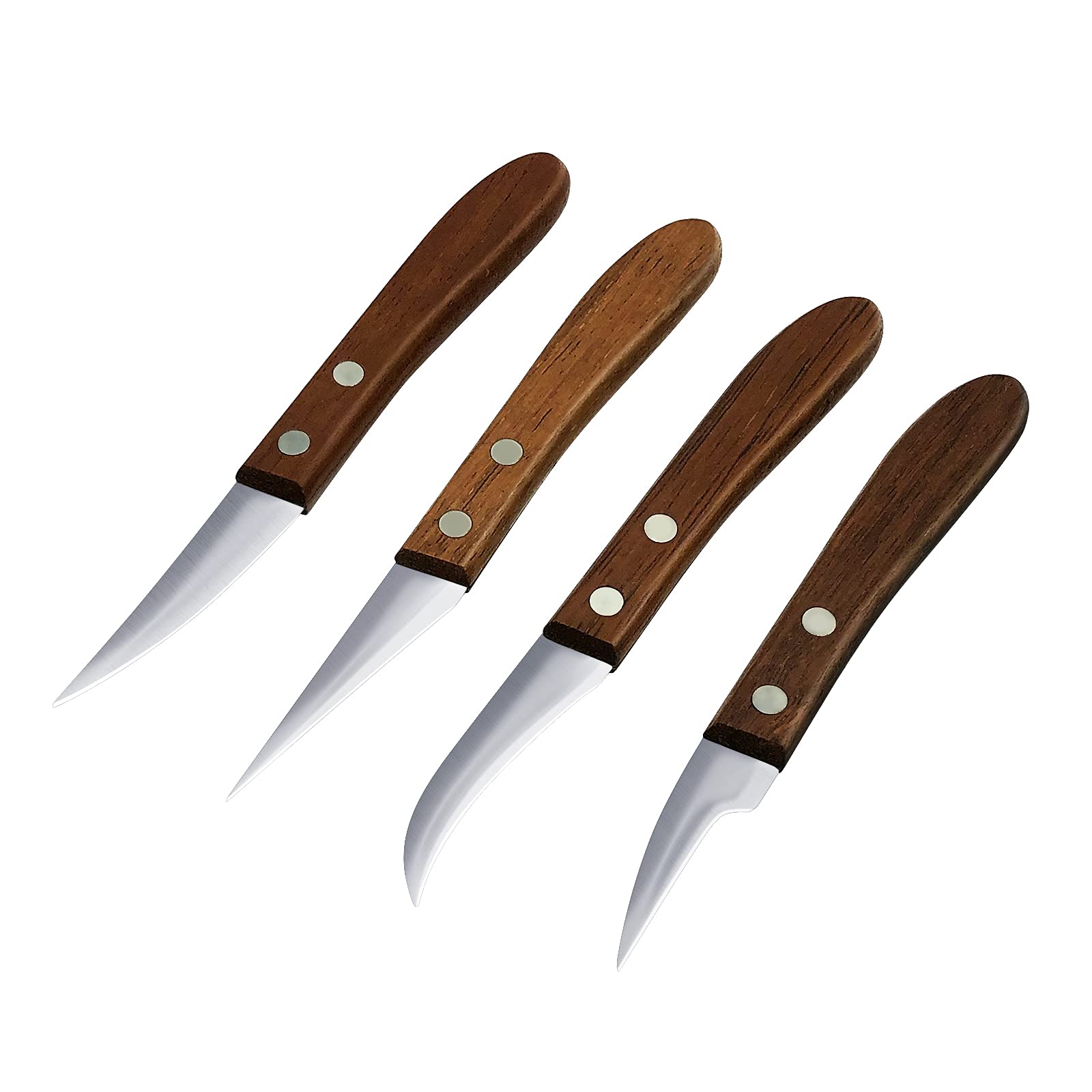 HTIAM 4-Piece Professional Kitchen Knife Set - Vegetable Carving Knives, Chef Knife & Fruit Paring Knife - Ultra Sharp Stainless Steel Blades for Cooking, Slicing & Food Prep - Perfect for Home Chefs & Culinary Enthusiasts
