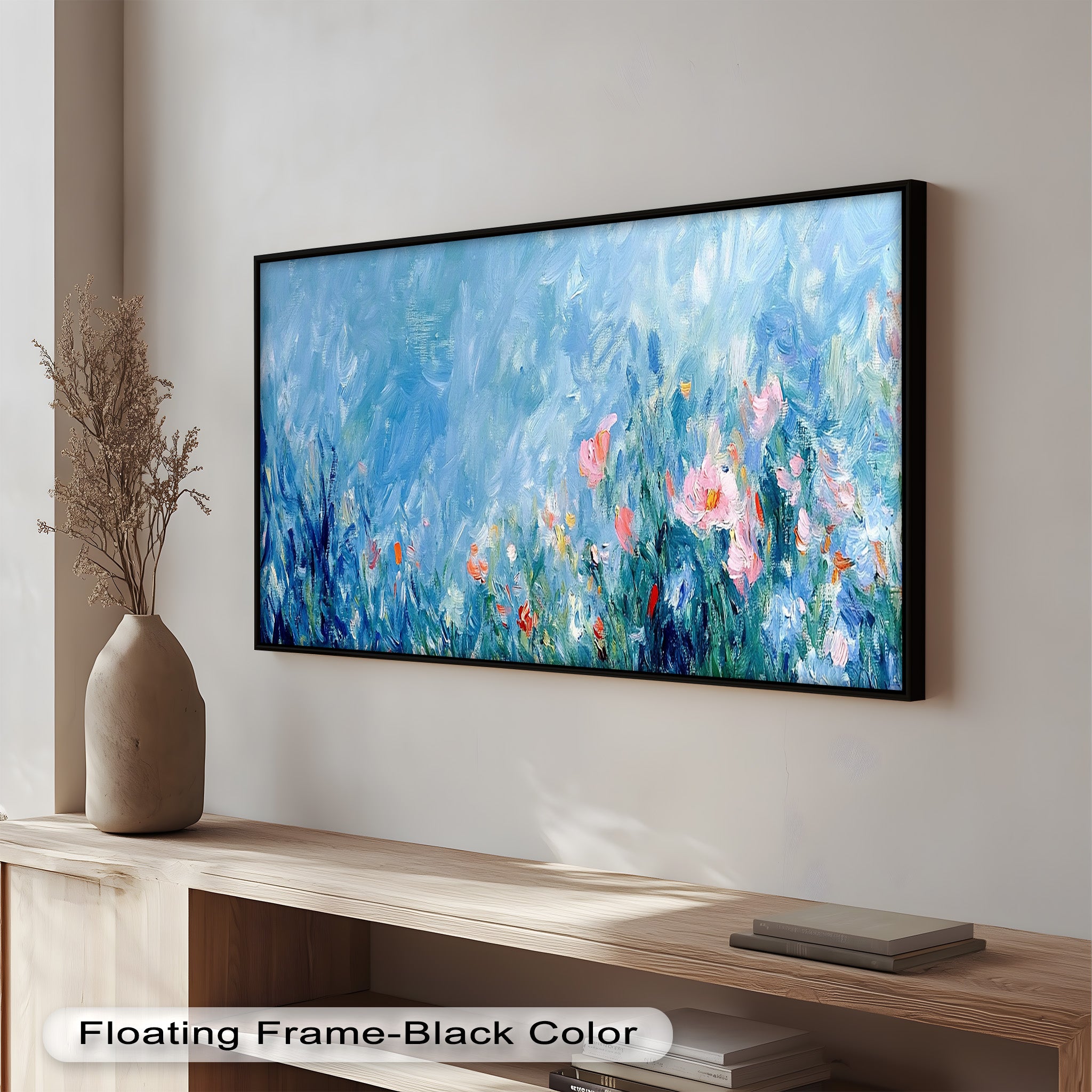 Abstract Floral Impressionist Oil Painting - Handmade Canvas Wall Art for Living Room, Bedroom & Office Decor