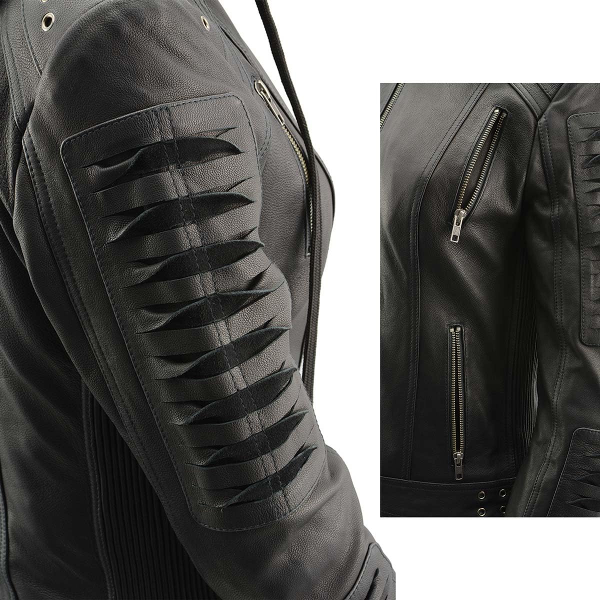 Milwaukee Leather Women's Premium Hooded Leather Jacket - Stylish Casual Outerwear for Everyday Wear | Perfect for Work, Travel & Outdoor Activities