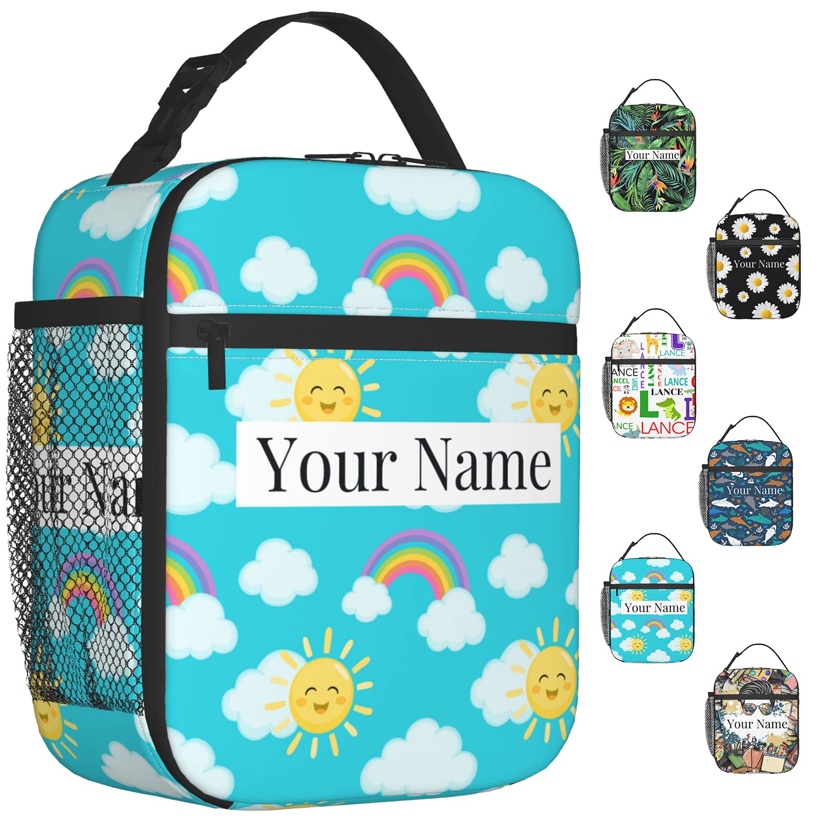 Personalized Insulated Lunch Bag with Photo Customization - Reusable Tote Lunch Box with Adjustable Shoulder Strap for Work, School & Picnic - Ideal for Women, Men & Adults | Perfect for Office Meals, Kids' Lunches & Outdoor Activities
