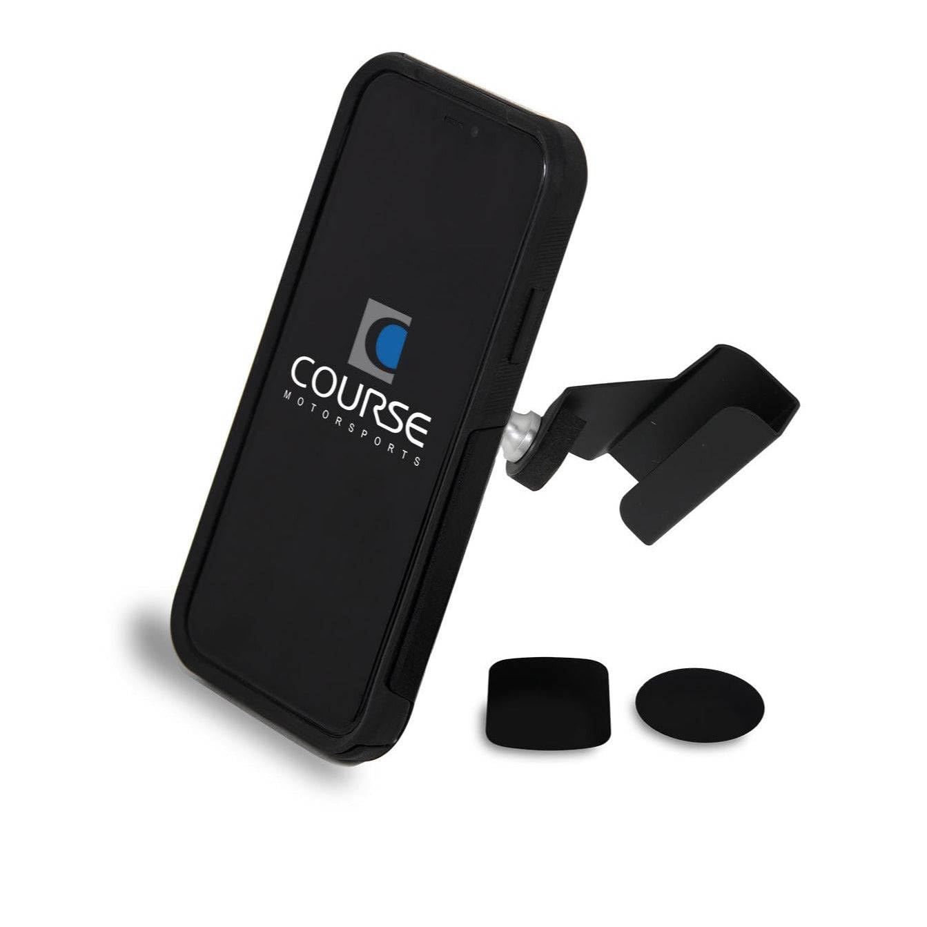 Course Motorsports Universal Car Phone Mount Holder - Compatible with Subaru WRX (2015-2021), Forester (2014-2018), Impreza (2012-2016), Crosstrek (2013-2017) - Auto-Closing Cradle & Charging Dock (Black) - Perfect for Hands-Free Navigation & Safe Driving