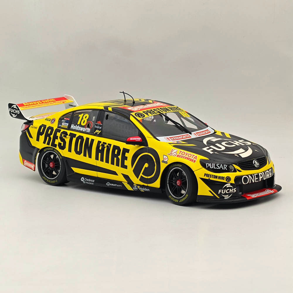 APEX 1/18 Scale Holden VF Commodore PRESTON HIRE RACING #18 LEE HOLDSWORTH 2017 AD80707 Diecast Model Car - Limited Edition Collectible for Racing Fans & Display