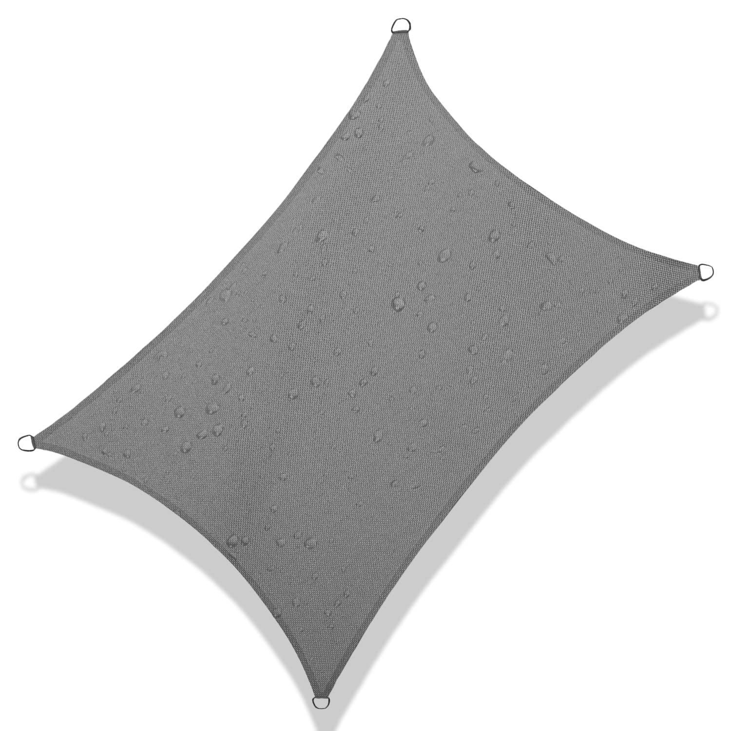 Artpuch 12'x16' Waterproof Sun Shade Sail Canopy - 185GSM UV Block Outdoor Shade Cloth for Patio, Garden, Pool & Backyard - Dark Grey Sun Protection for Outdoor Activities & Relaxation