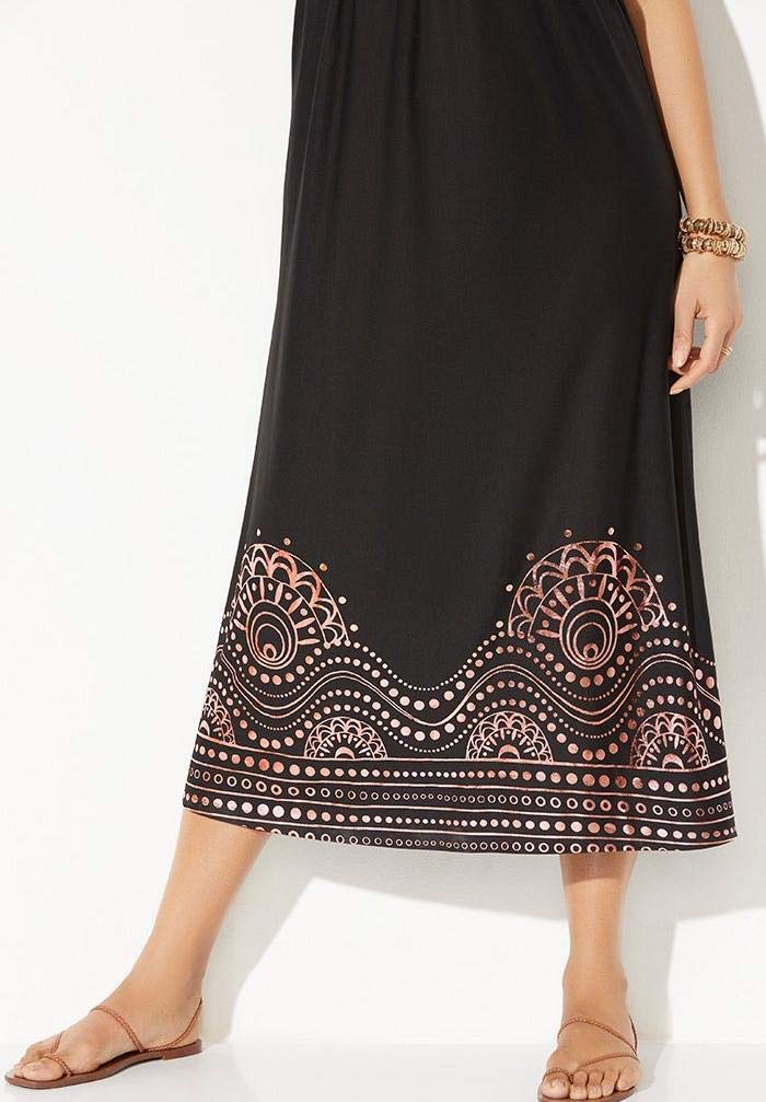 Plus Size Women's Swim Cover Up - Kate V-Neck Maxi Dress for Beach, Pool & Vacation | Flattering Swimwear for Curvy Figures