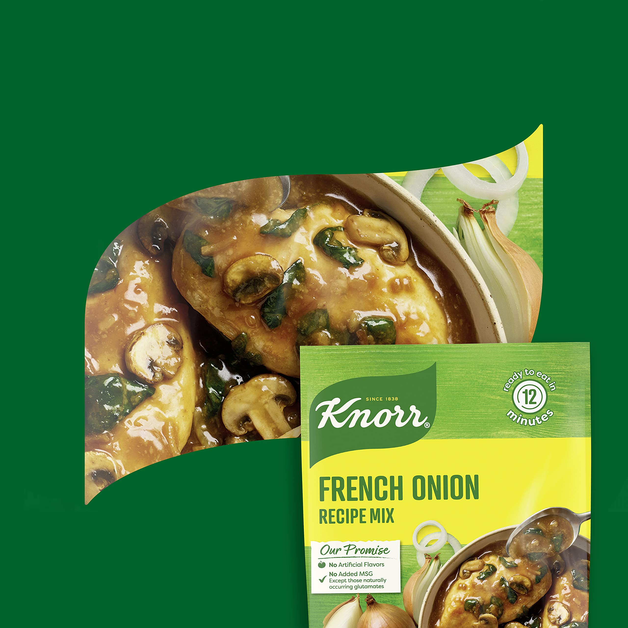 Knorr French Onion Soup Mix - 1.4 oz (Pack of 12) | All Natural, No Artificial Flavors | Perfect for Soups, Sauces & Easy Meals | Ideal for Cooking, Meal Prep & Quick Dinners
