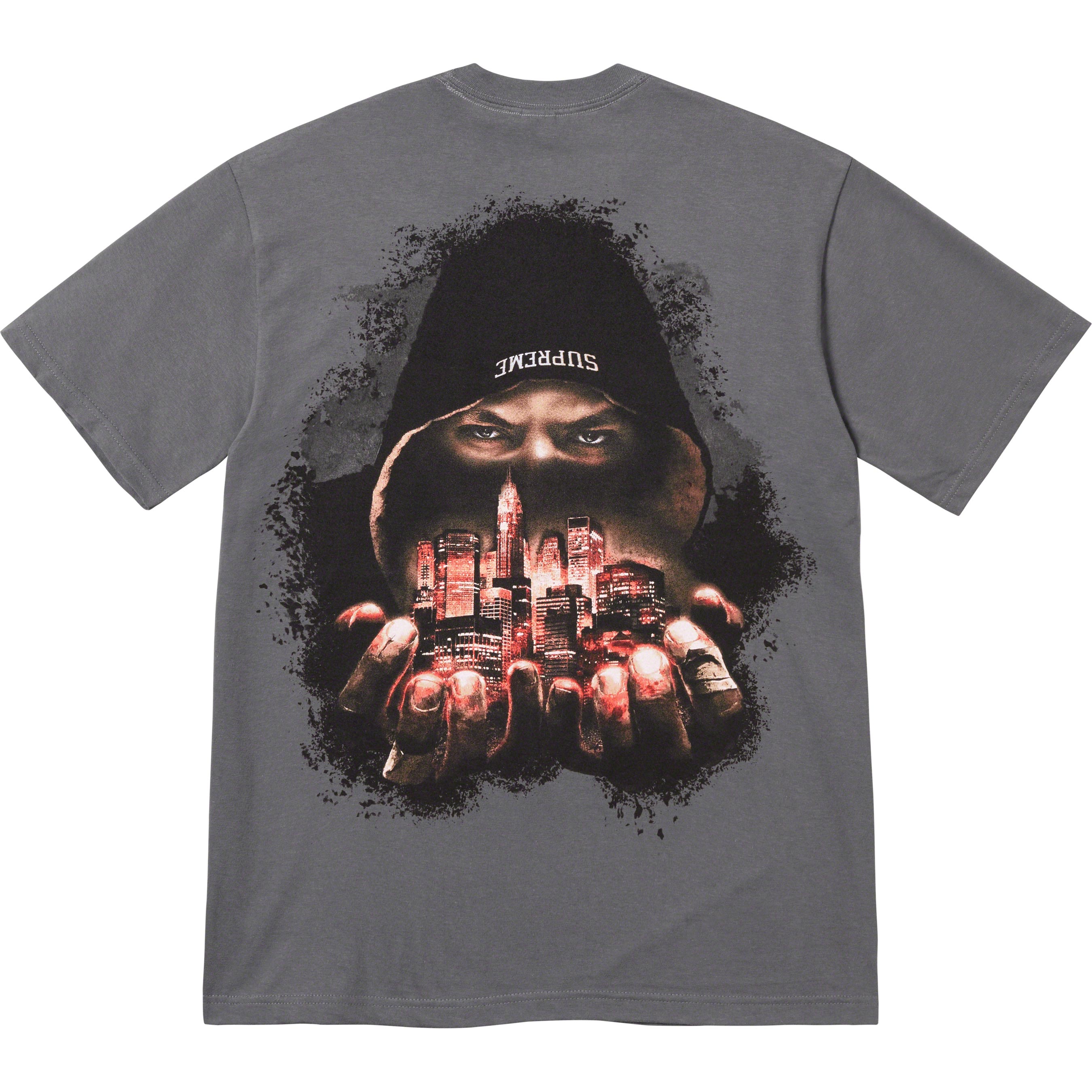 Supreme Fighter Graphic T-Shirt for Men - Charcoal Black Cotton Tee - Streetwear Fashion & Casual Wear for Gym, Outfits, and Daily Style