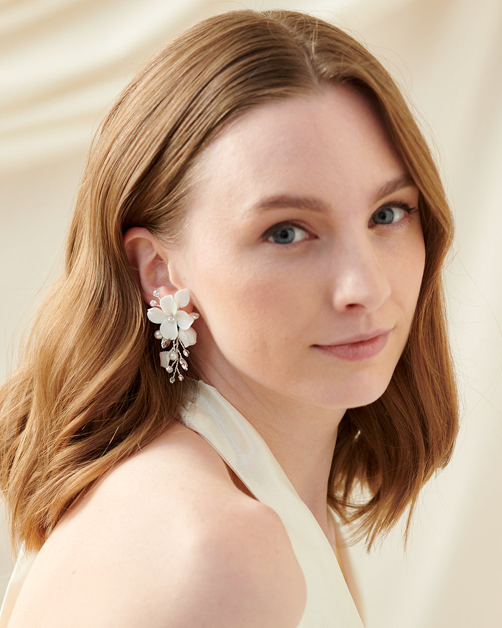 Adeline Floral Earrings for Women - Elegant Handmade Flower Dangle Earrings - Perfect for Weddings, Parties & Everyday Wear