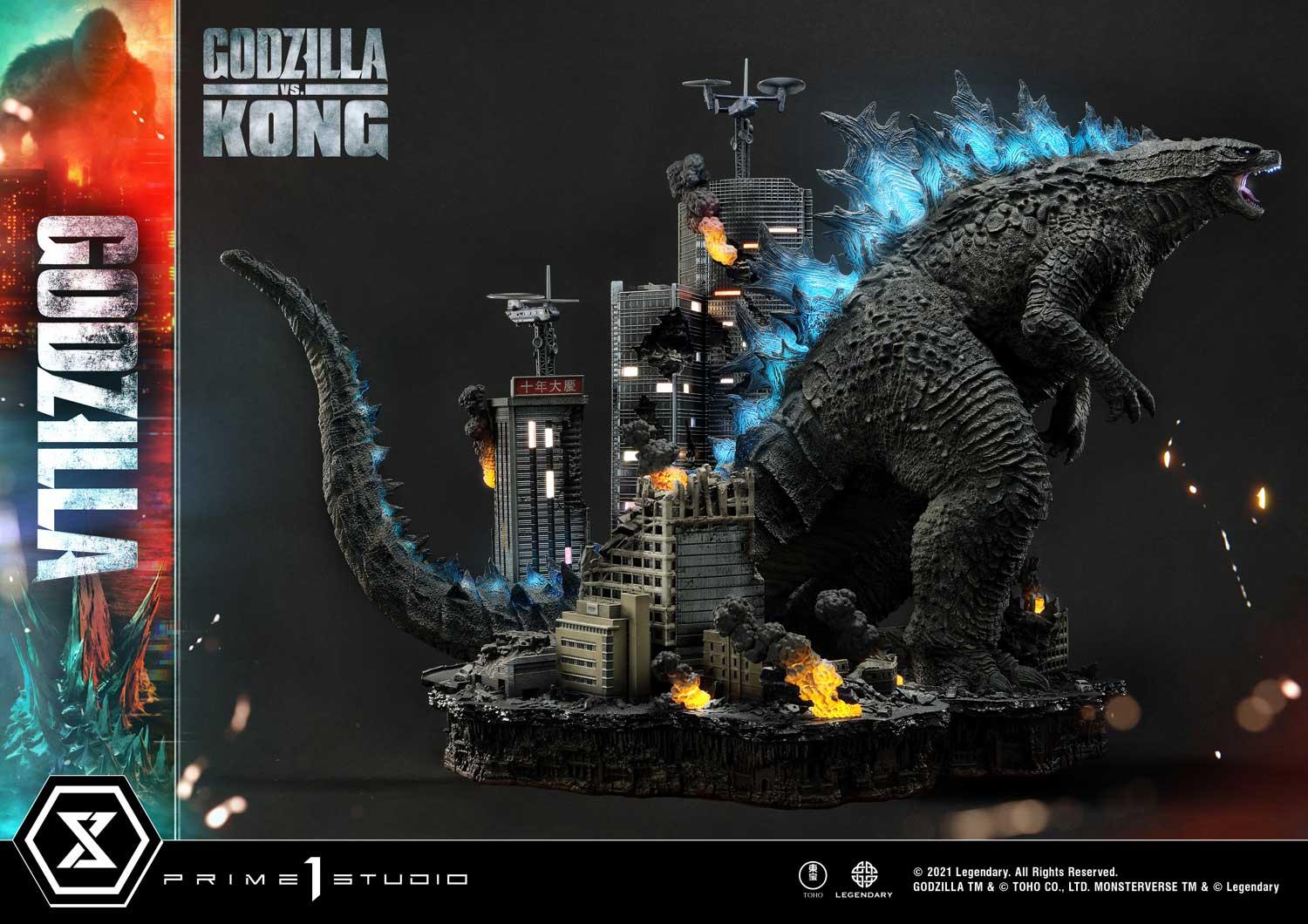 Prime 1 Studio Licensed Godzilla vs Kong Final Battle Statue - Highly Detailed Collectible Figure for Movie Fans & Home Decor | Perfect for Display in Living Room, Office, or Gaming Room