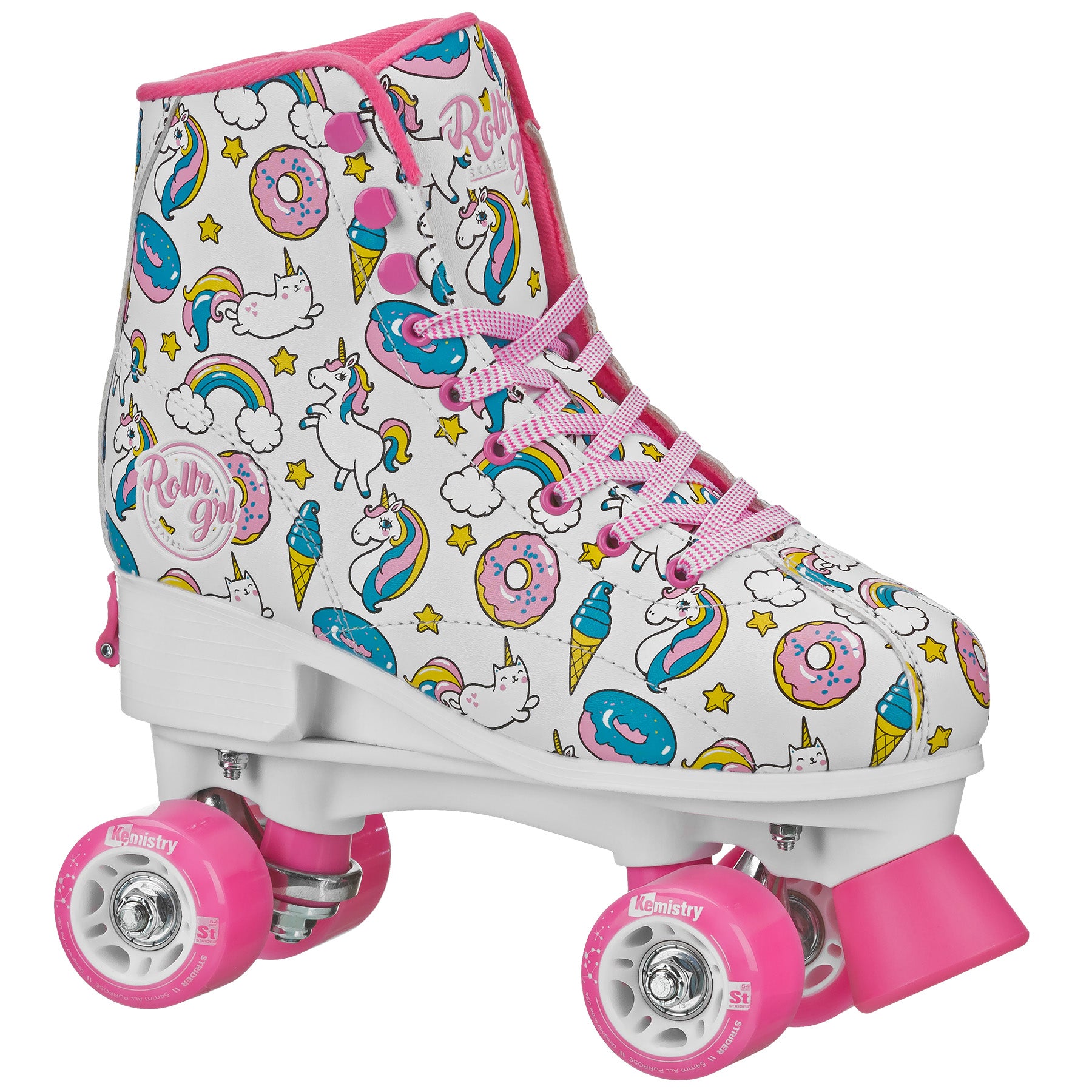 Rollr GRL Ella Girls Roller Skates - Adjustable Quad Roller Skates for Kids & Teens - Perfect for Indoor & Outdoor Skating, Rinks, Parks & Birthday Parties