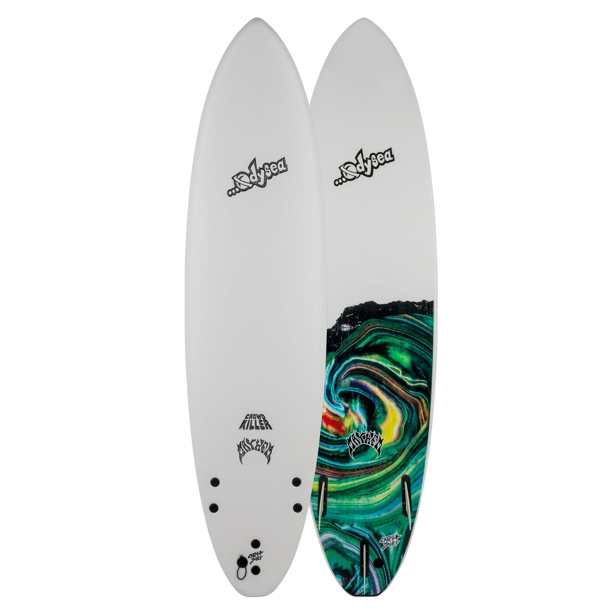 Odysea X ...LOST Crowd Killer 7'2 Surfboard - White 20 - Perfect for Beach Waves & Surfing Adventures