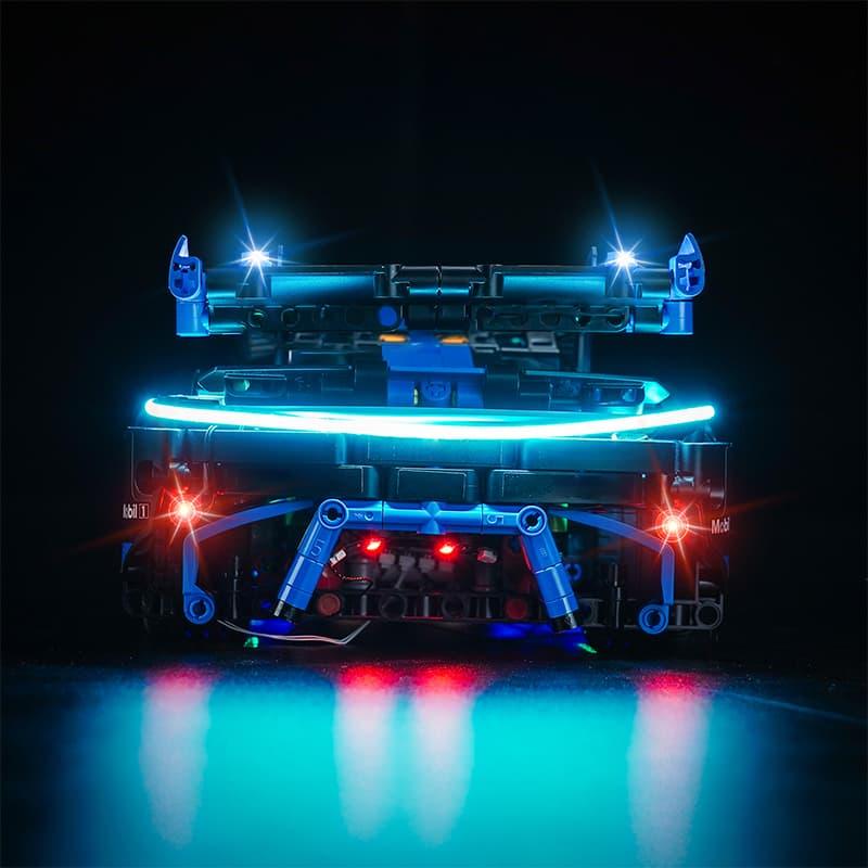 LEGO Technic Porsche GT4 e Performance Race Car 42176 Light Kit - DIY Building Blocks Lighting Set for Model Cars - Perfect for Display, Gifts & Nighttime Showcase