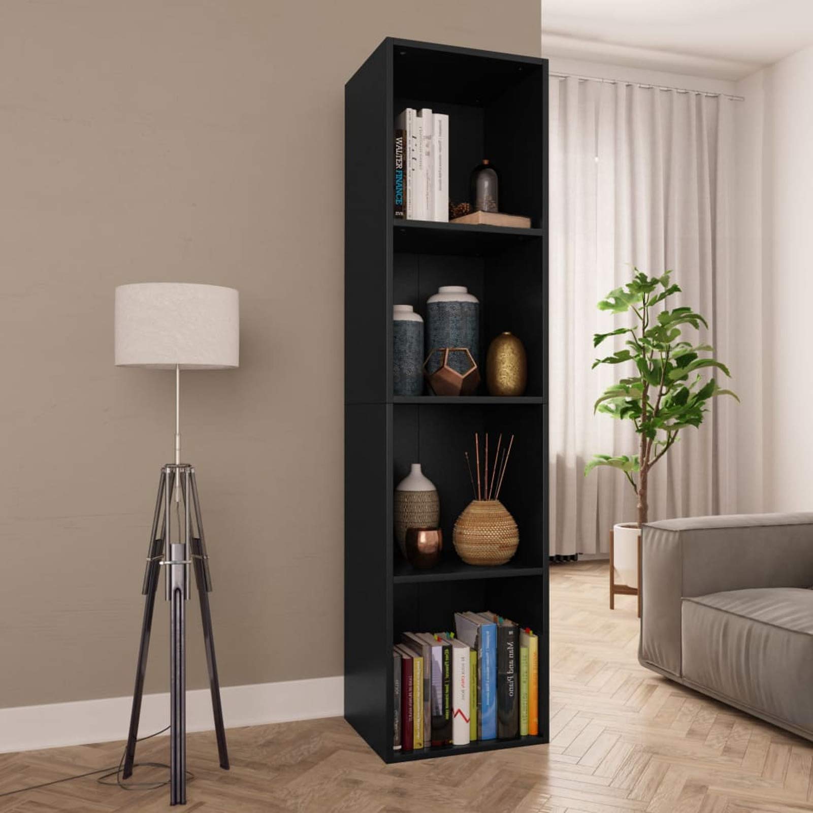 Festnight Bookcase TV Stand Display Cabinet - 14.2