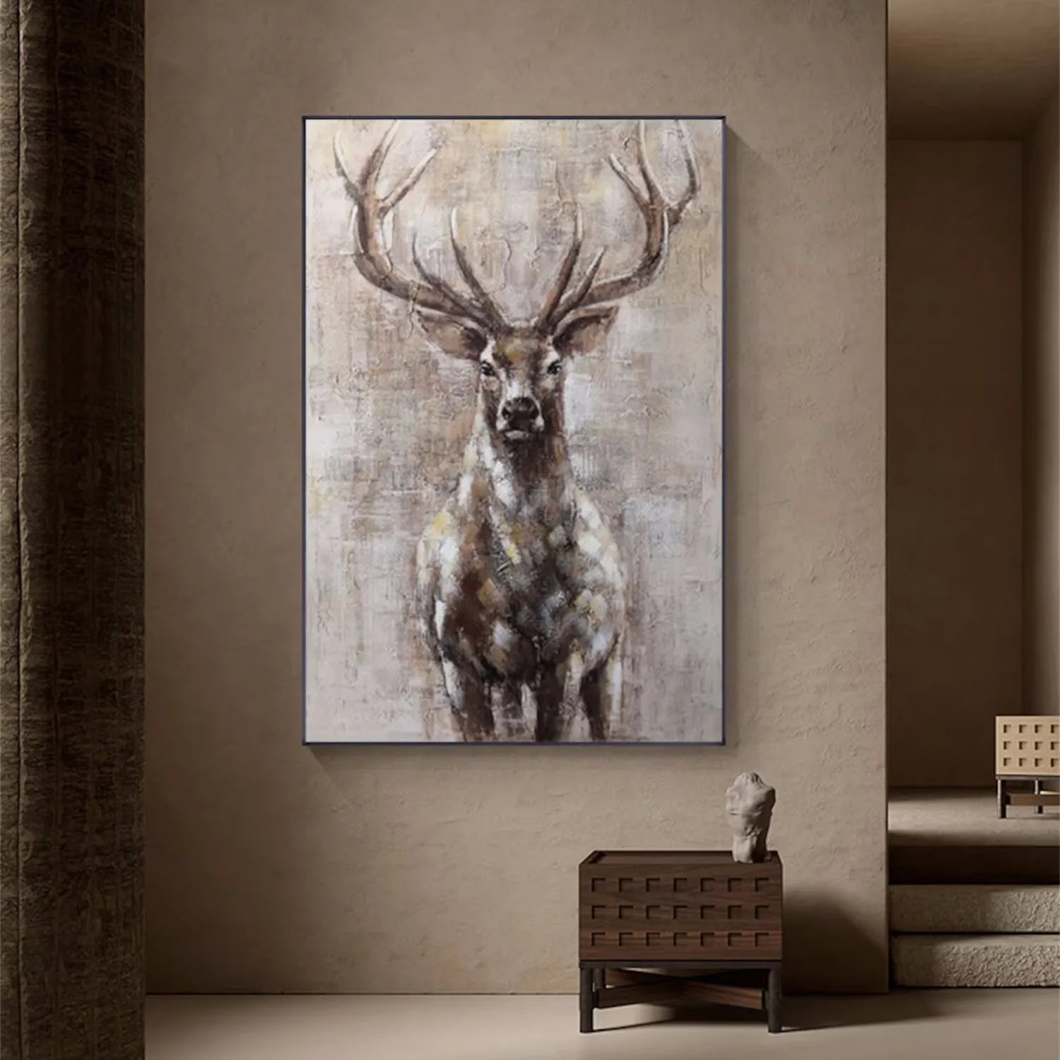 Animal Art Painting #AP069 - Handmade Canvas Wall Decor for Living Room, Bedroom & Office - Perfect Gift for Pet Lovers & Home Decor