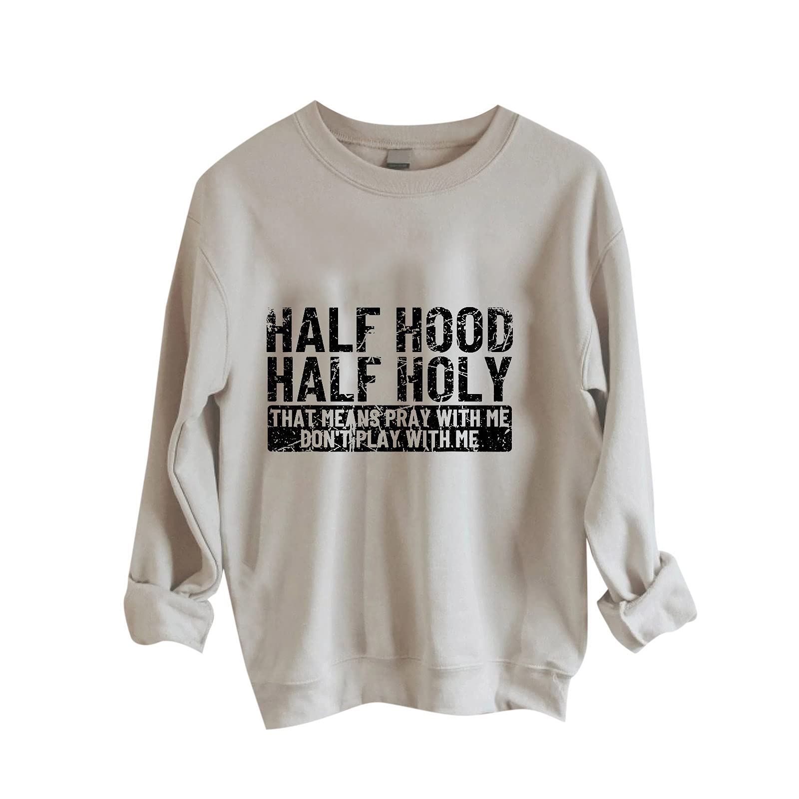 Women's Comfort Colors Sweatshirt - Soft O-Neck Printed Pullover Long Sleeve Casual Top | Perfect for Everyday Wear, Weekend Outings & Layering Under Jackets