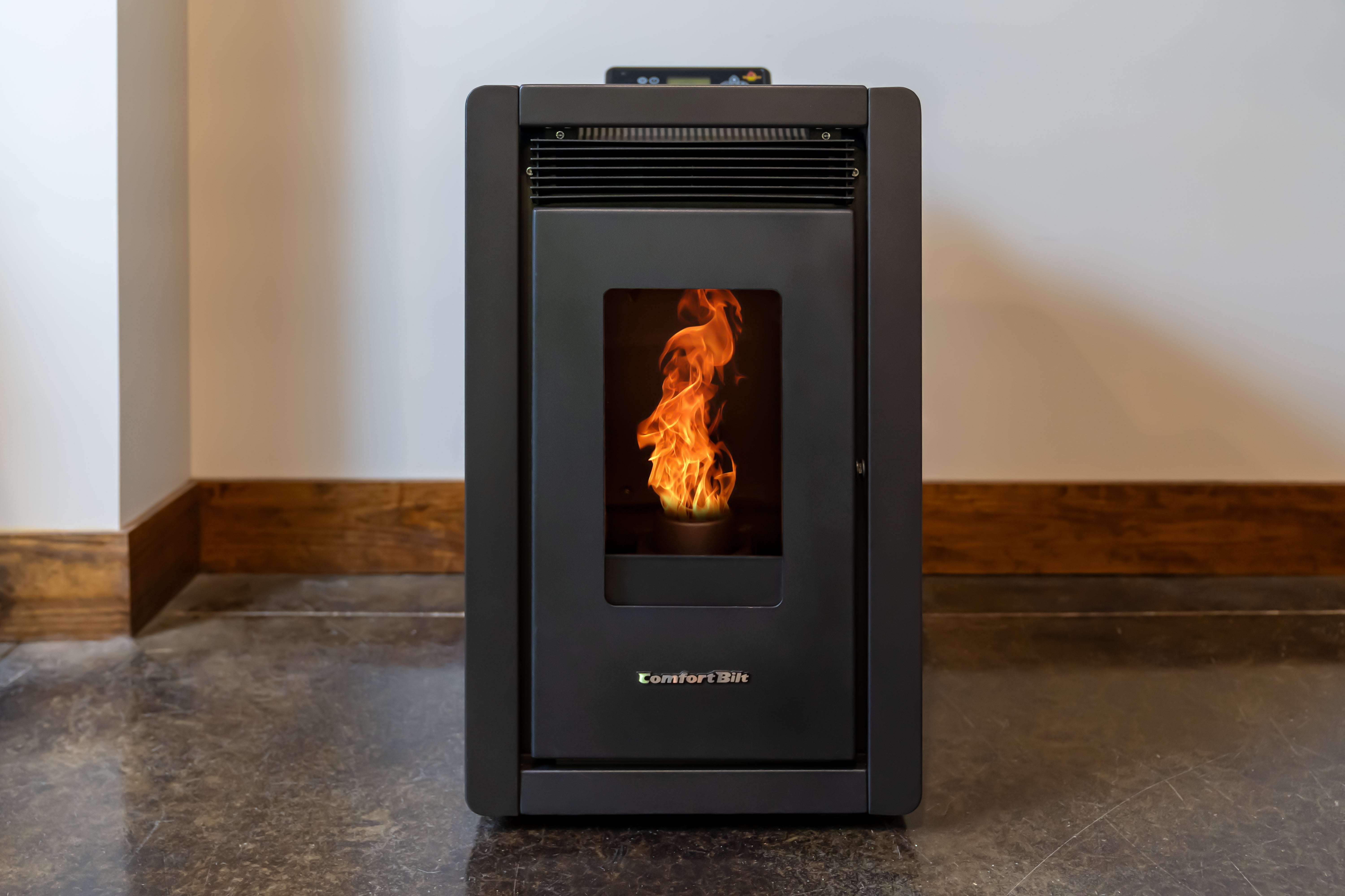 ComfortBilt HP40 Compact Small Pellet Stove - Black | America's Smallest Pellet Stove for Home Heating | Perfect for Tiny Houses, Cabins & Small Spaces