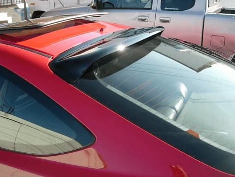 Dark Smoke Rear Roof Window Visor for 2002-2006 Acura RSX - Rain & Sun Protection for Enhanced Driving Comfort