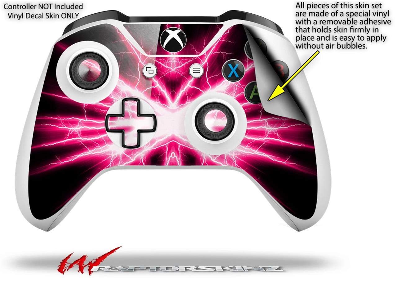 XBOX One S/X Controller Vinyl Skin Wrap - Lightning Pink for Gaming & Protection