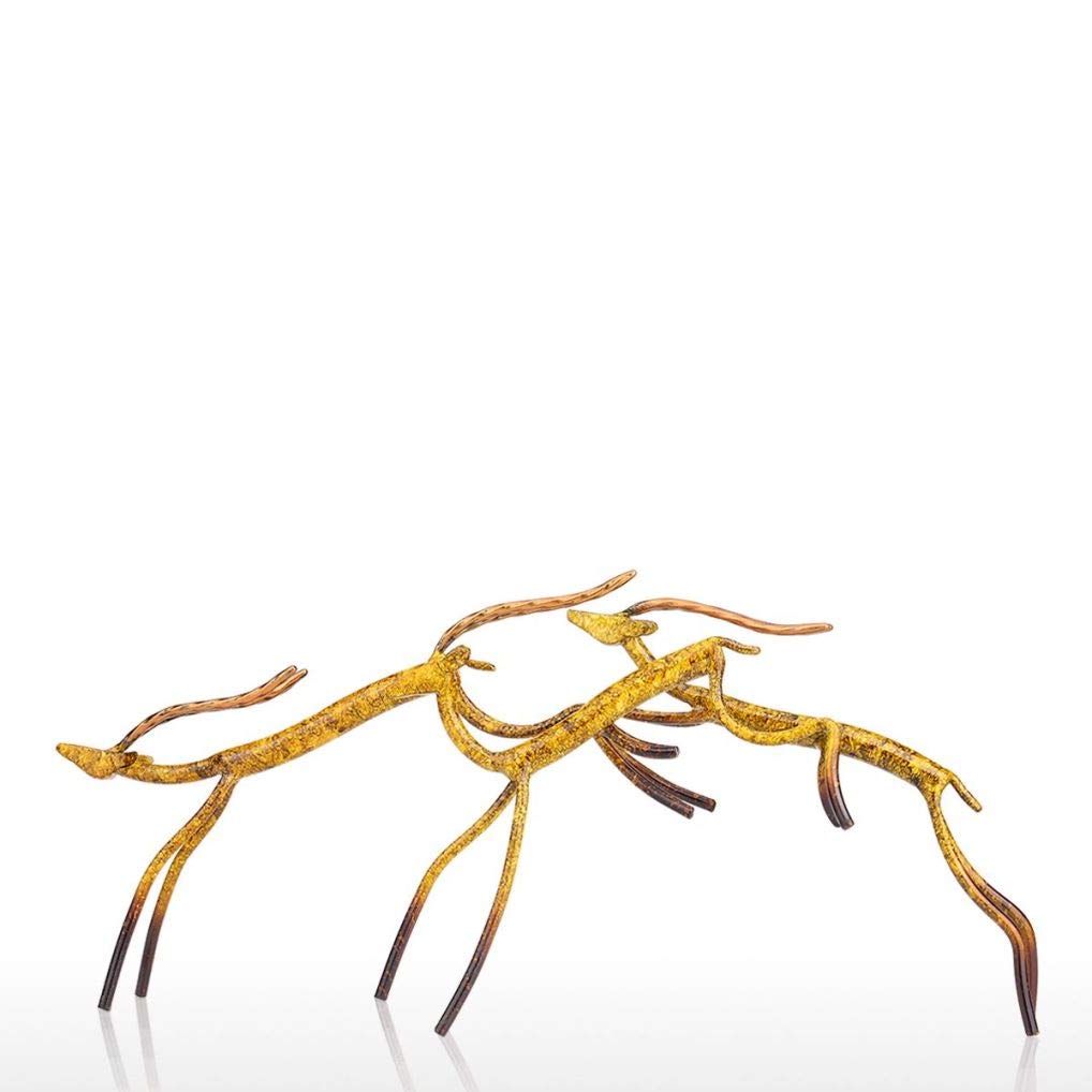 Antelope Statue - Handcrafted Iron Sculpture for Home & Office Decor | Metal Animal Artwork, Figurine | Perfect for Living Room, Garden, or Gift